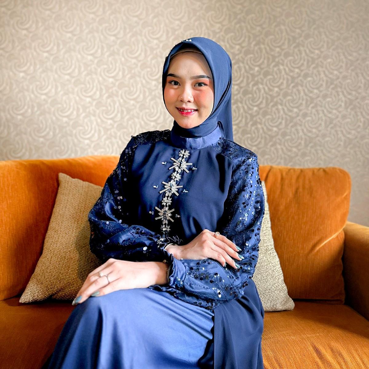Zaffina Dress Abaya by Dwiwarna | Dress Kondangan | Dress Lebaran | Abaya Dress
