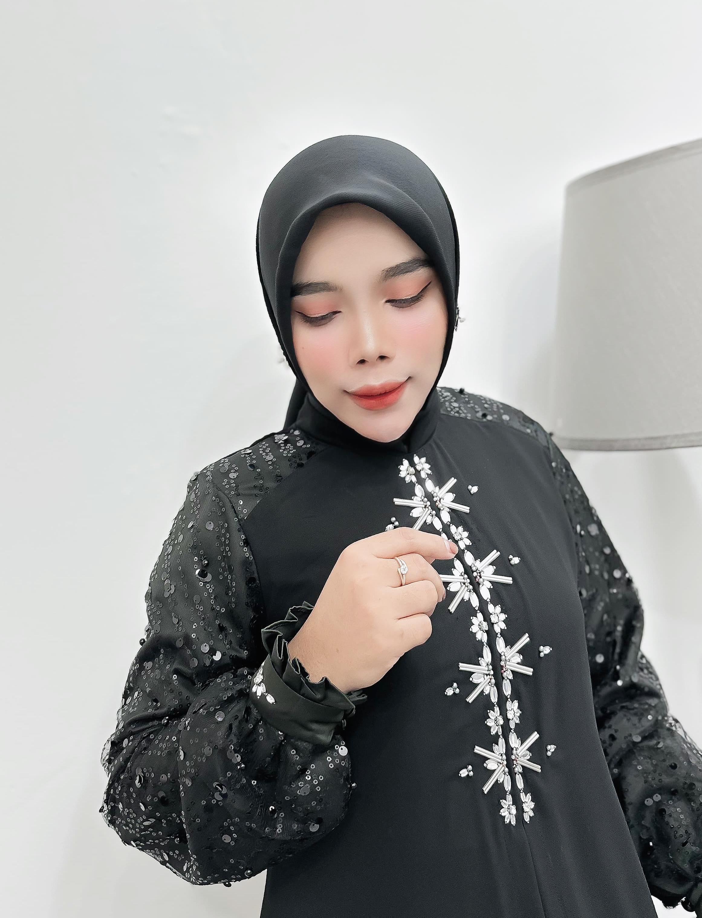 Zaffina Dress Abaya by Dwiwarna | Dress Kondangan | Dress Lebaran | Abaya Dress