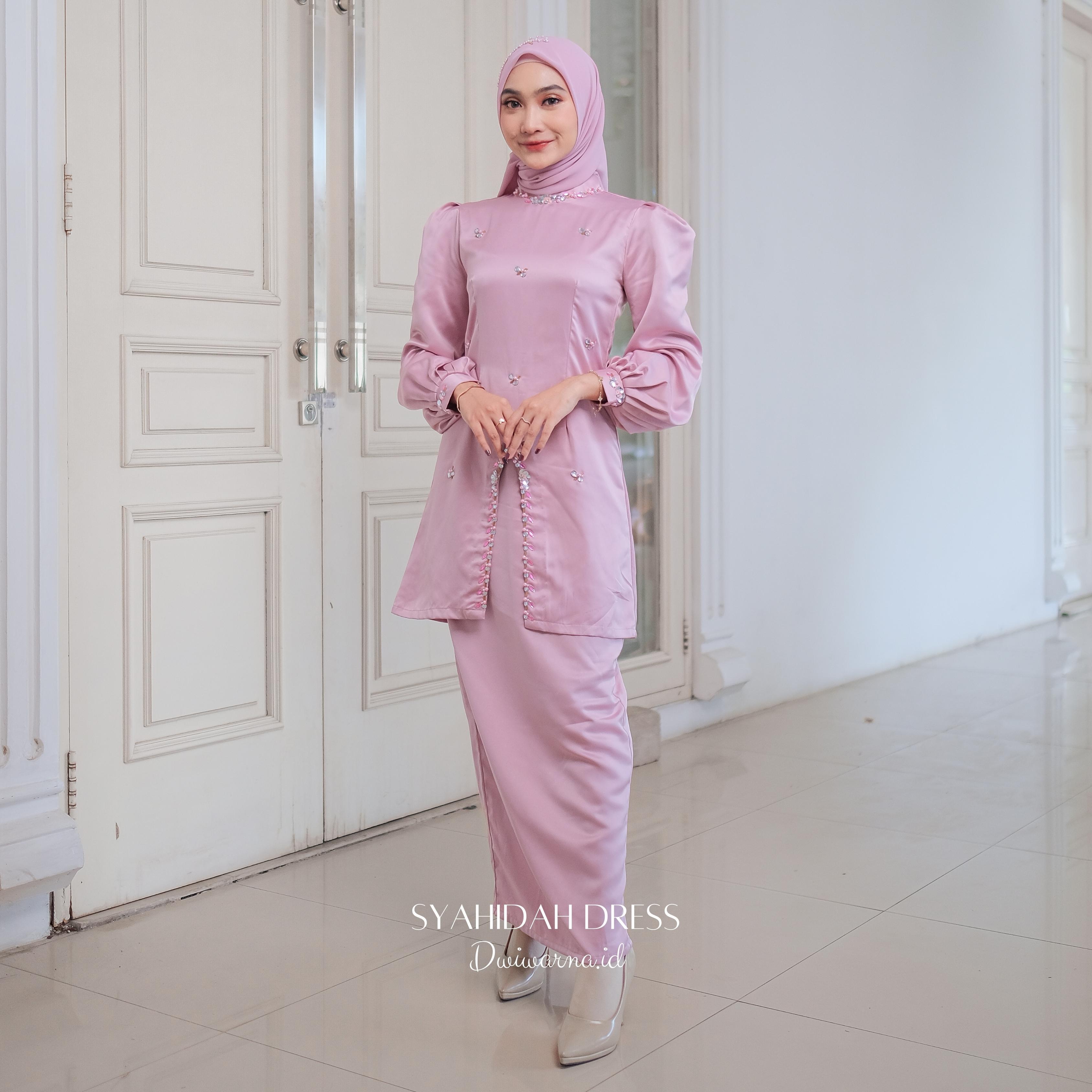 Set Melayu "Syahidah" by Dwiwarna Atas Bawah Payet Mutiara