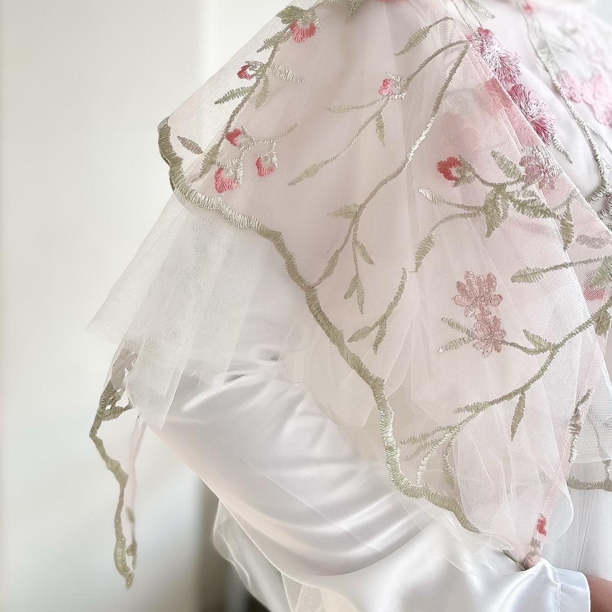 Larenssia Dress terbaru by Dwiwarna Dress Tille Motif Bunga Dress Gaun Kombinasi