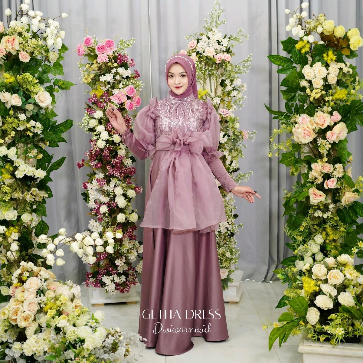 Greta Dress Kondangan Organza/Gelembung Princes/Lepas Pasang