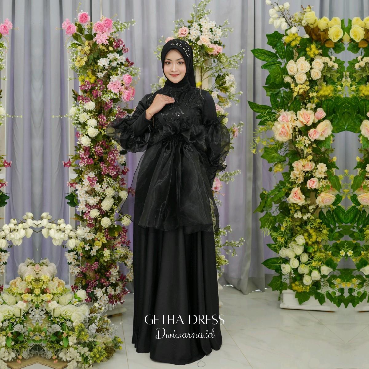Greta Dress Kondangan Organza/Gelembung Princes/Lepas Pasang