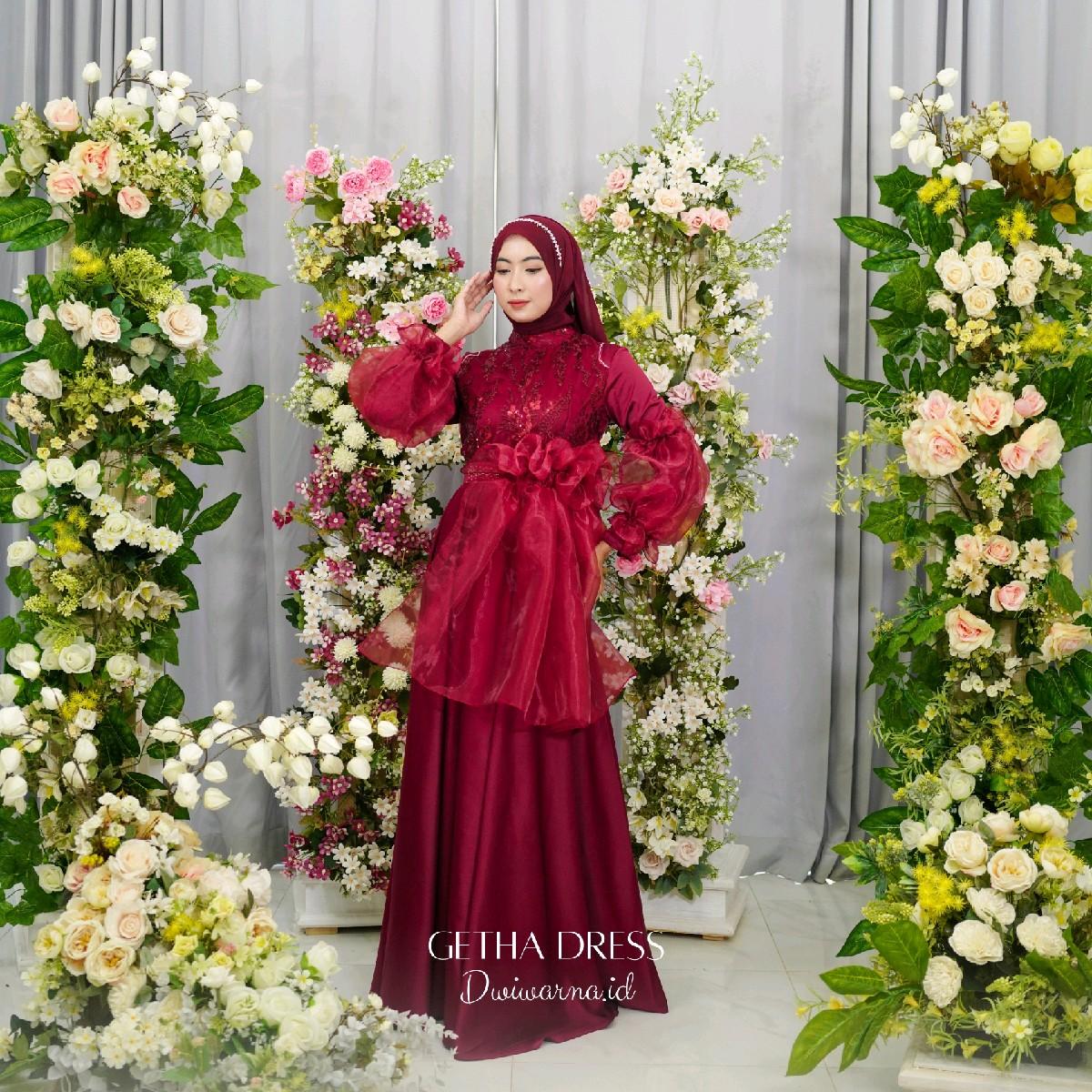 Greta Dress Kondangan Organza/Gelembung Princes/Lepas Pasang