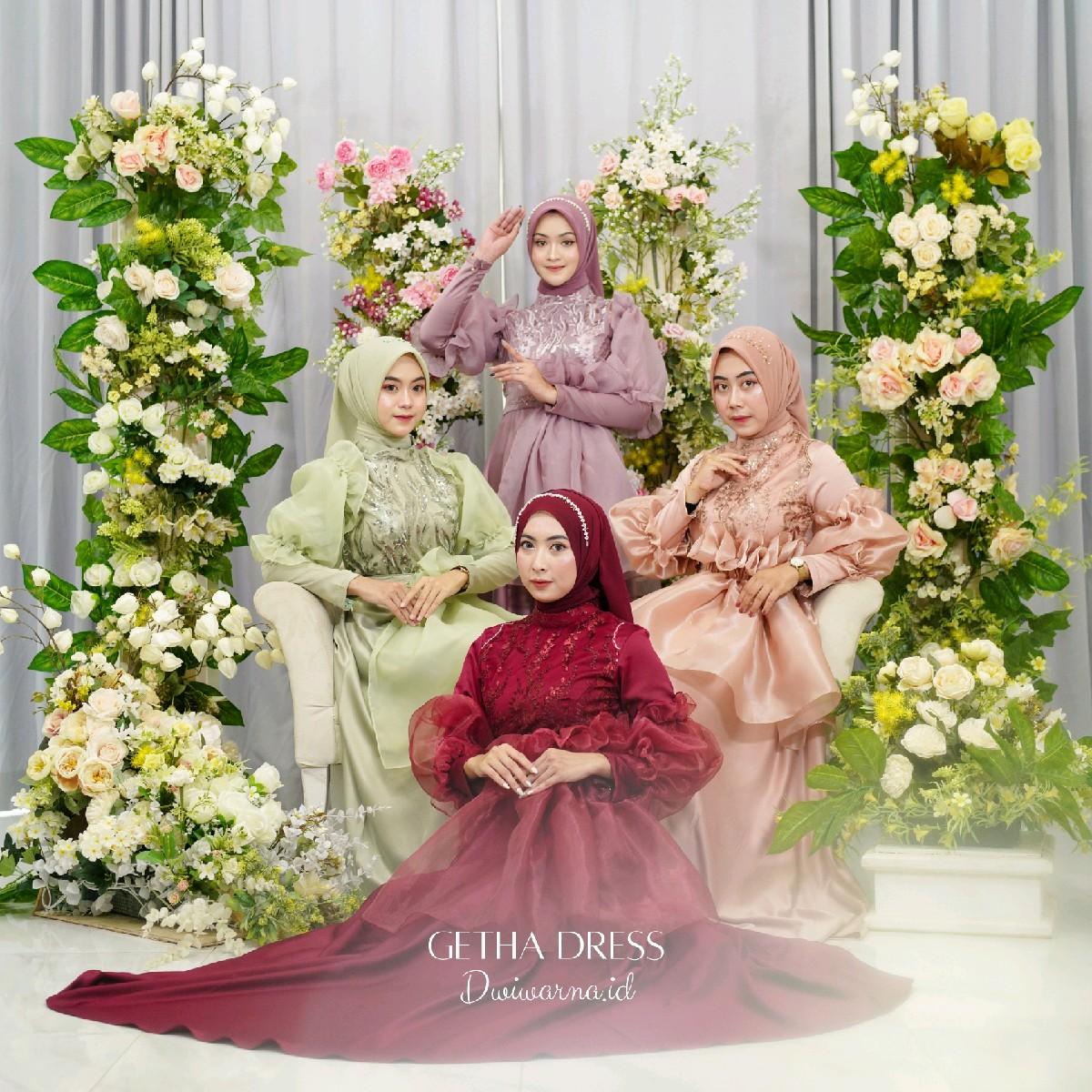 Greta Dress Kondangan Organza/Gelembung Princes/Lepas Pasang