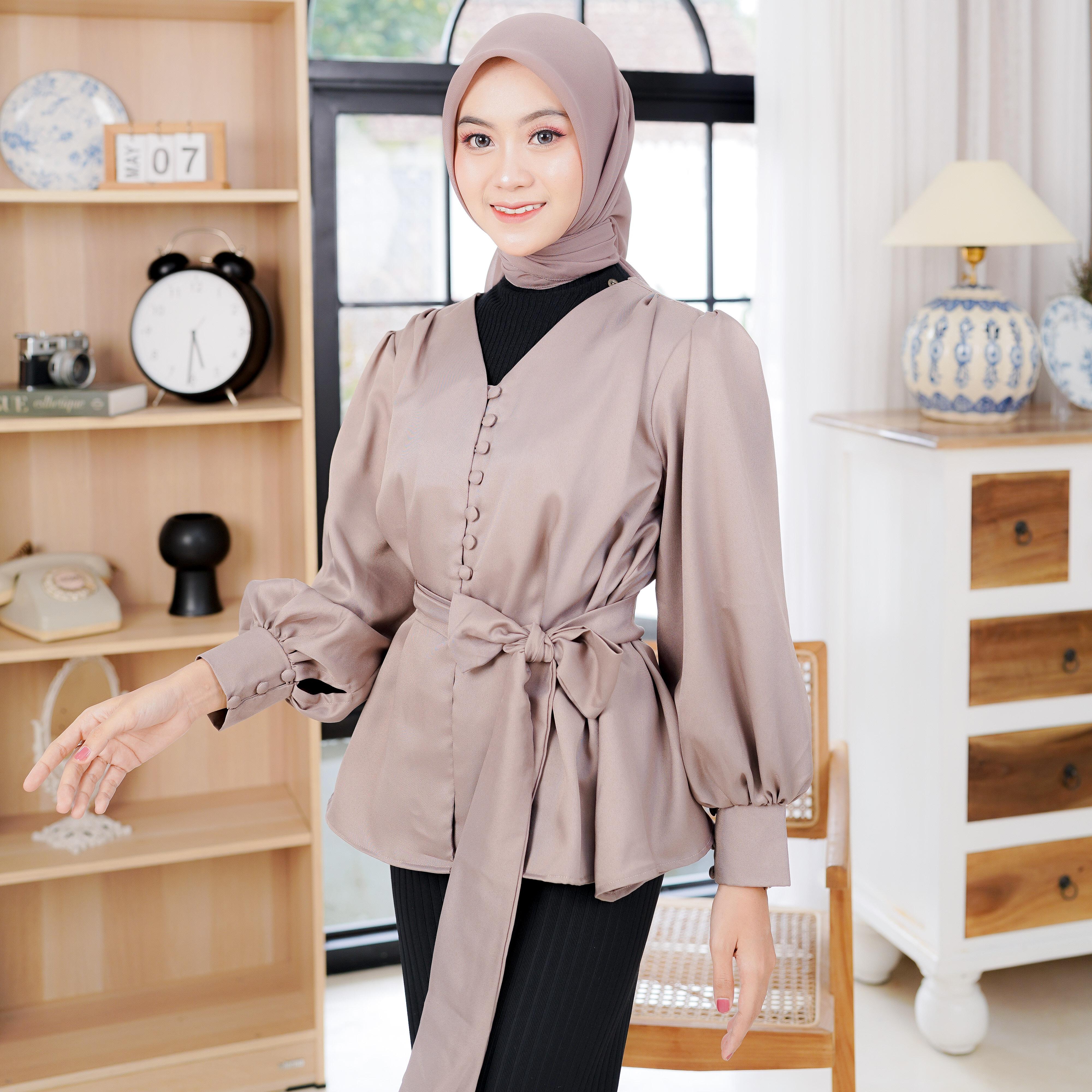 Callia Blouse By Dwiwarna /Outfit Kantor/Outfit Kampus/Outfit Heangout Polos Katun