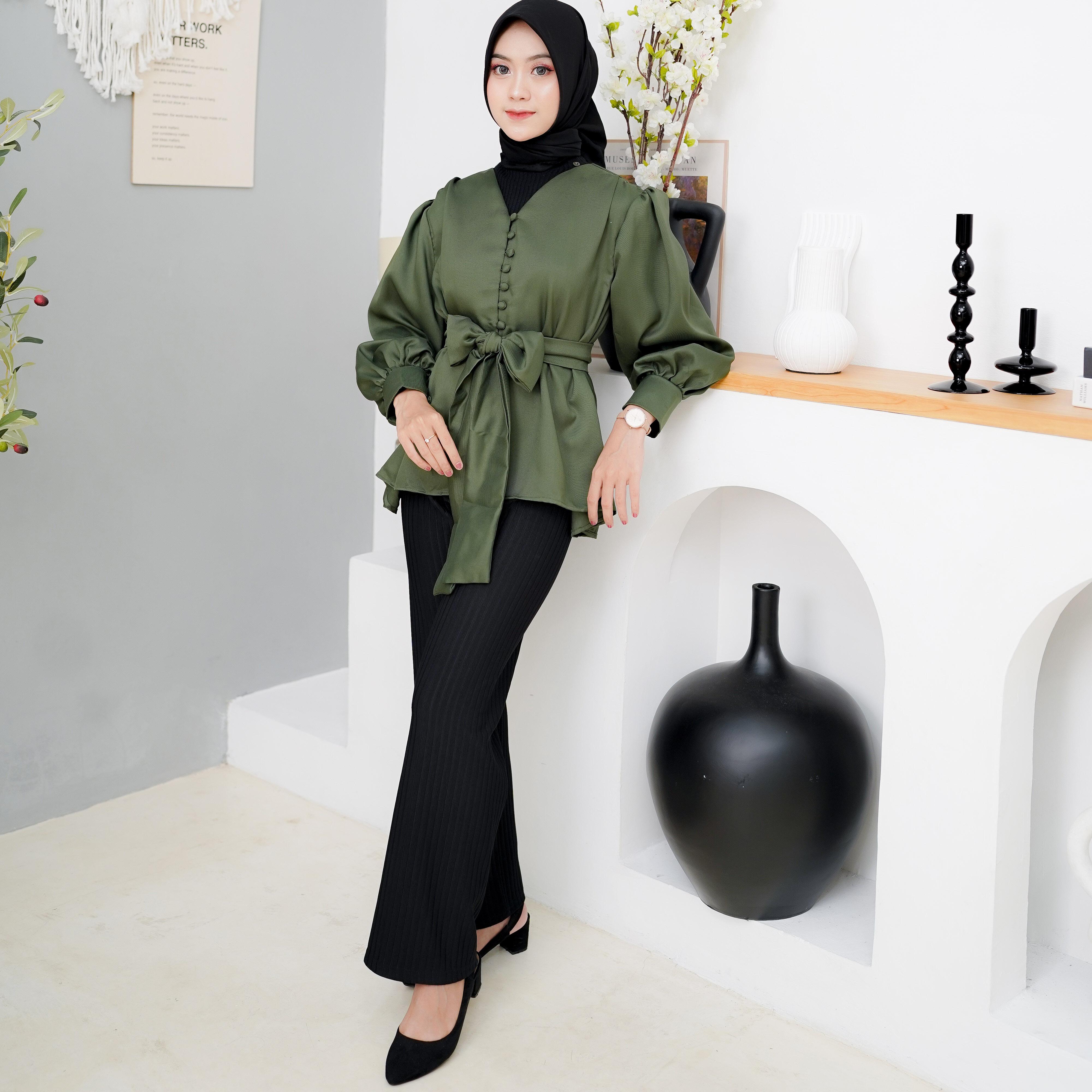 Callia Blouse By Dwiwarna /Outfit Kantor/Outfit Kampus/Outfit Heangout Polos Katun