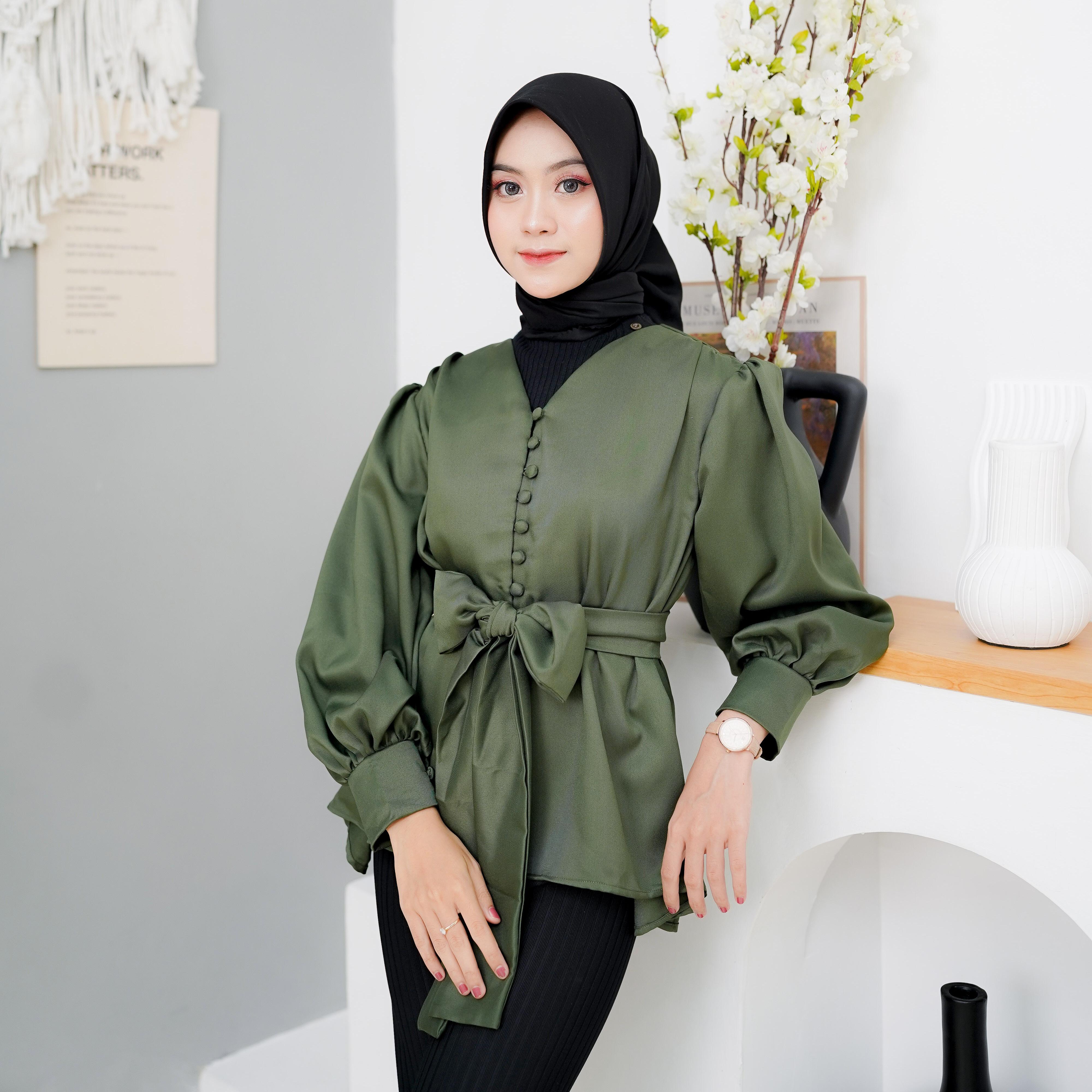 Callia Blouse By Dwiwarna /Outfit Kantor/Outfit Kampus/Outfit Heangout Polos Katun