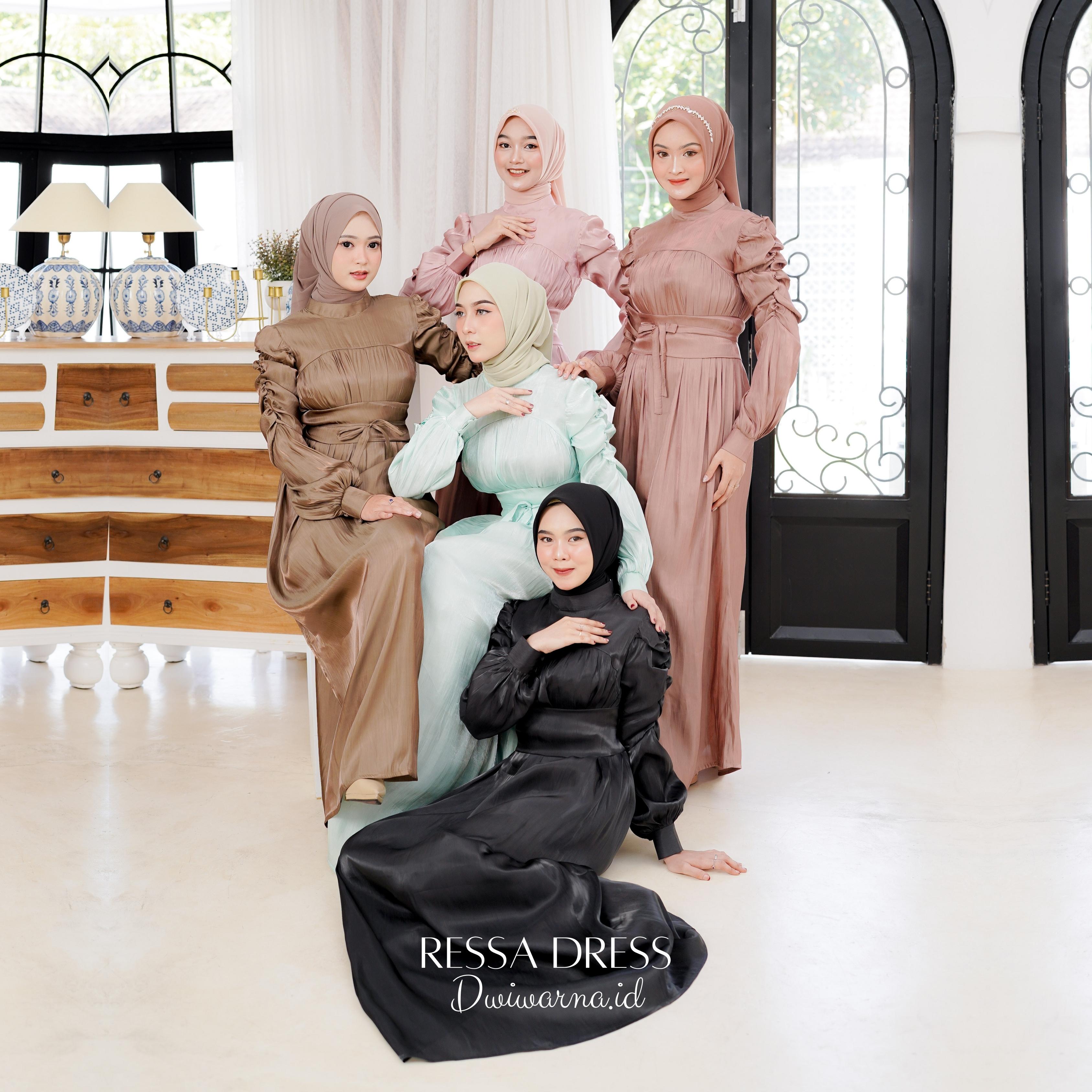 Ressa Dress Kondangan Shiemer Terbaru Simple