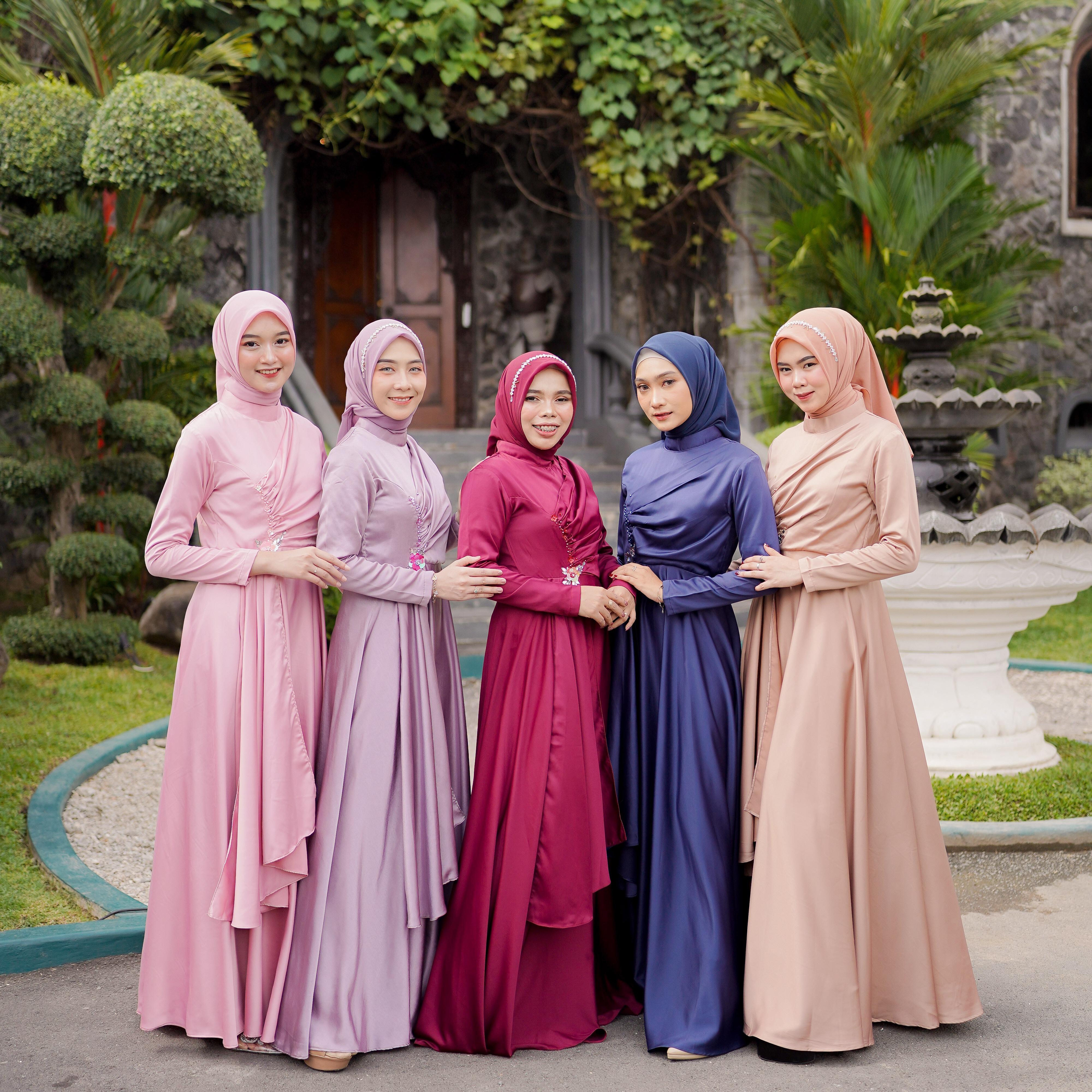 Frasya Dress Kondangan Terbaru/Simpel / Payet Mutiara / Layer Payet Muslim Wanita