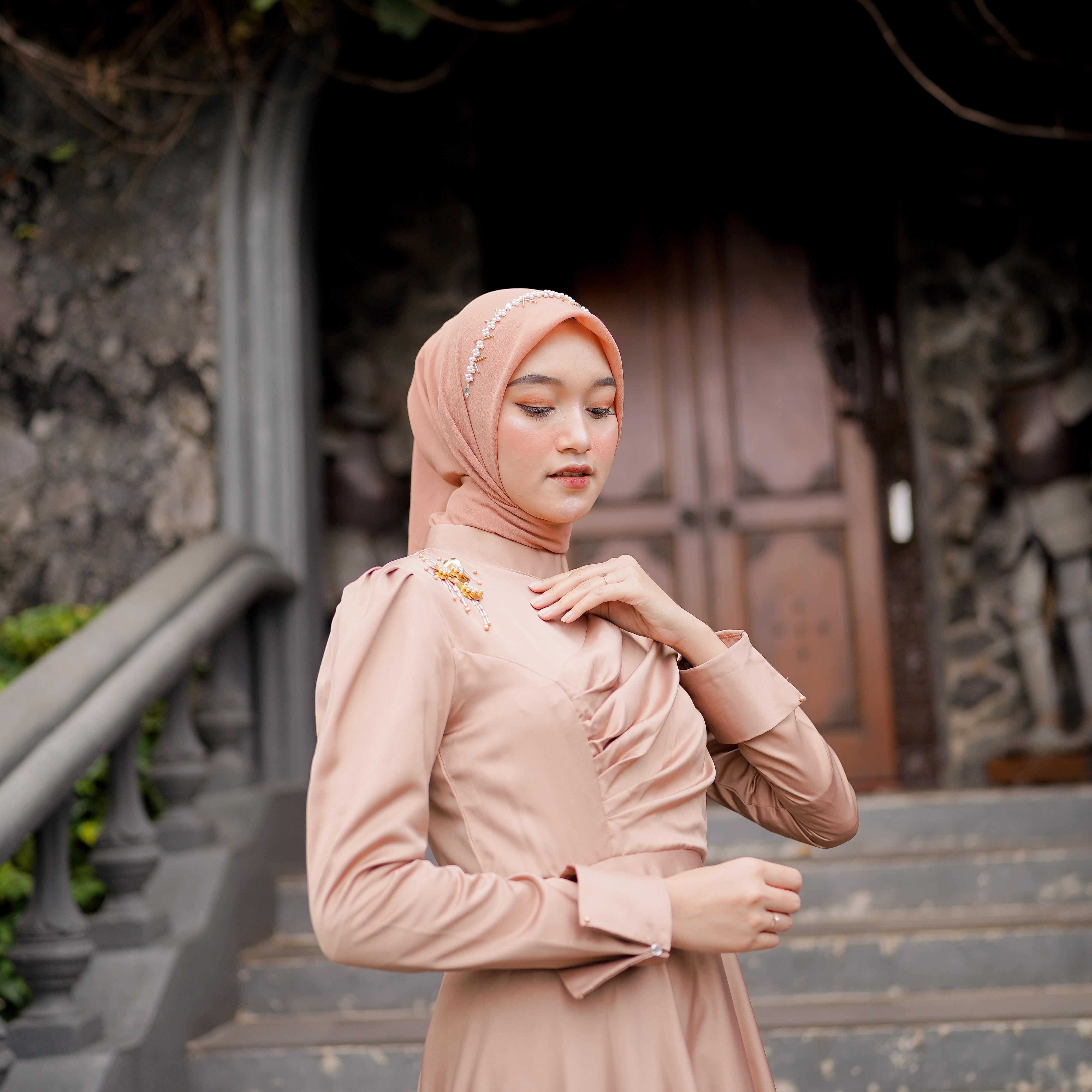 Rasya Dress Kondangan Terbaru / Simpel Polos / Murtiara by Dwiwarna Muslim Mutiara Payet Gamis Wanita
