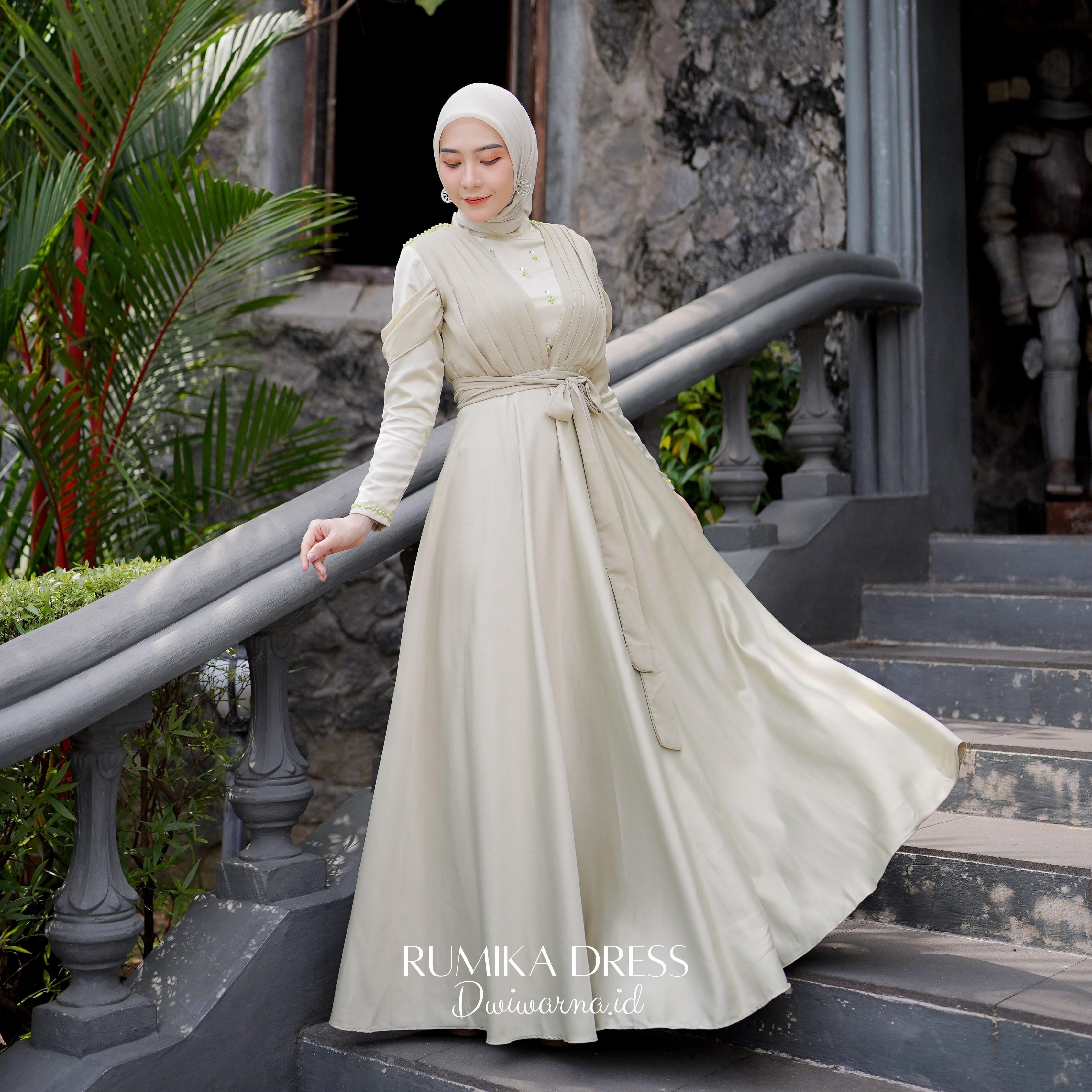 Rumika Dress Kondangan Terbaru Muslim Mutiara