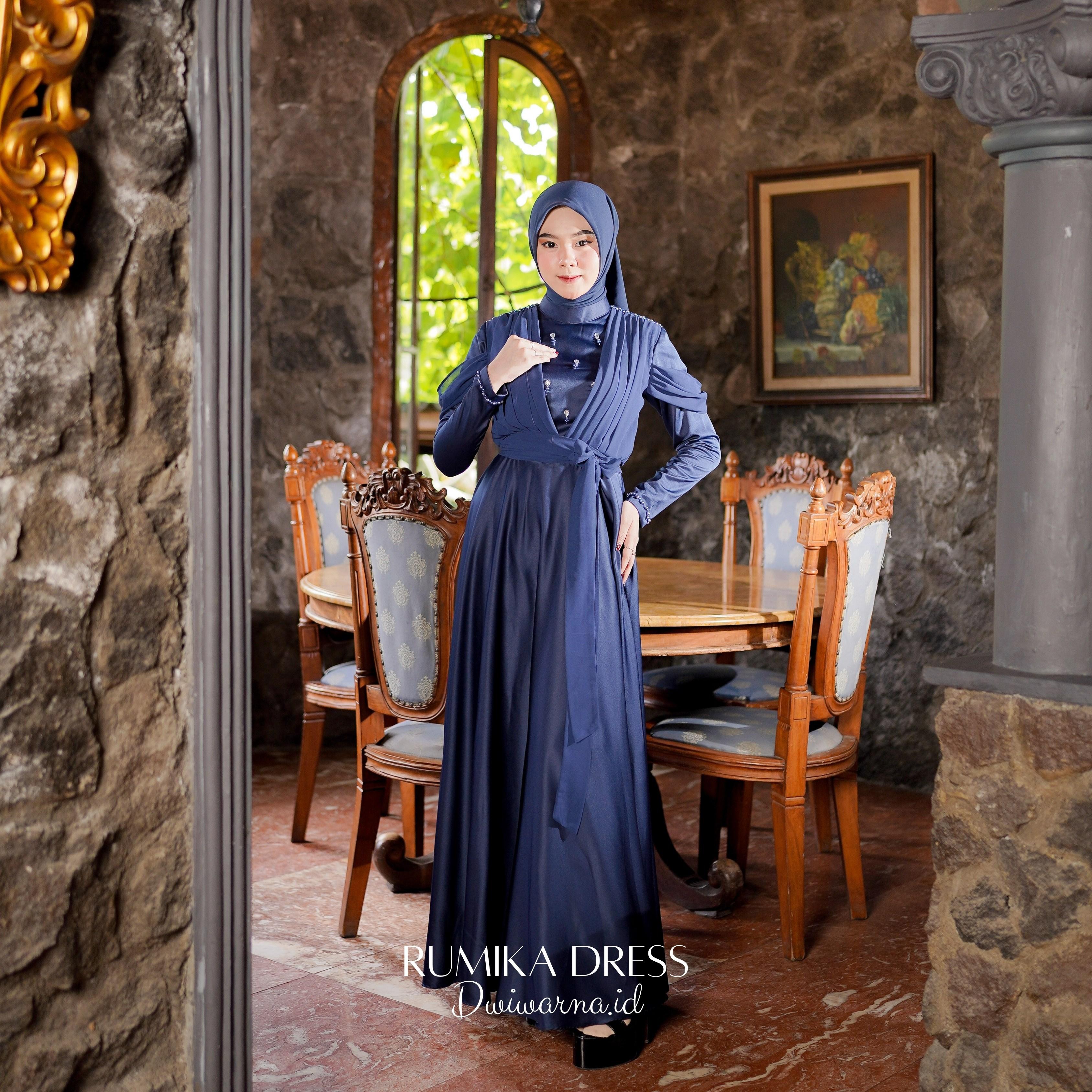 Rumika Dress Kondangan Terbaru Muslim Mutiara