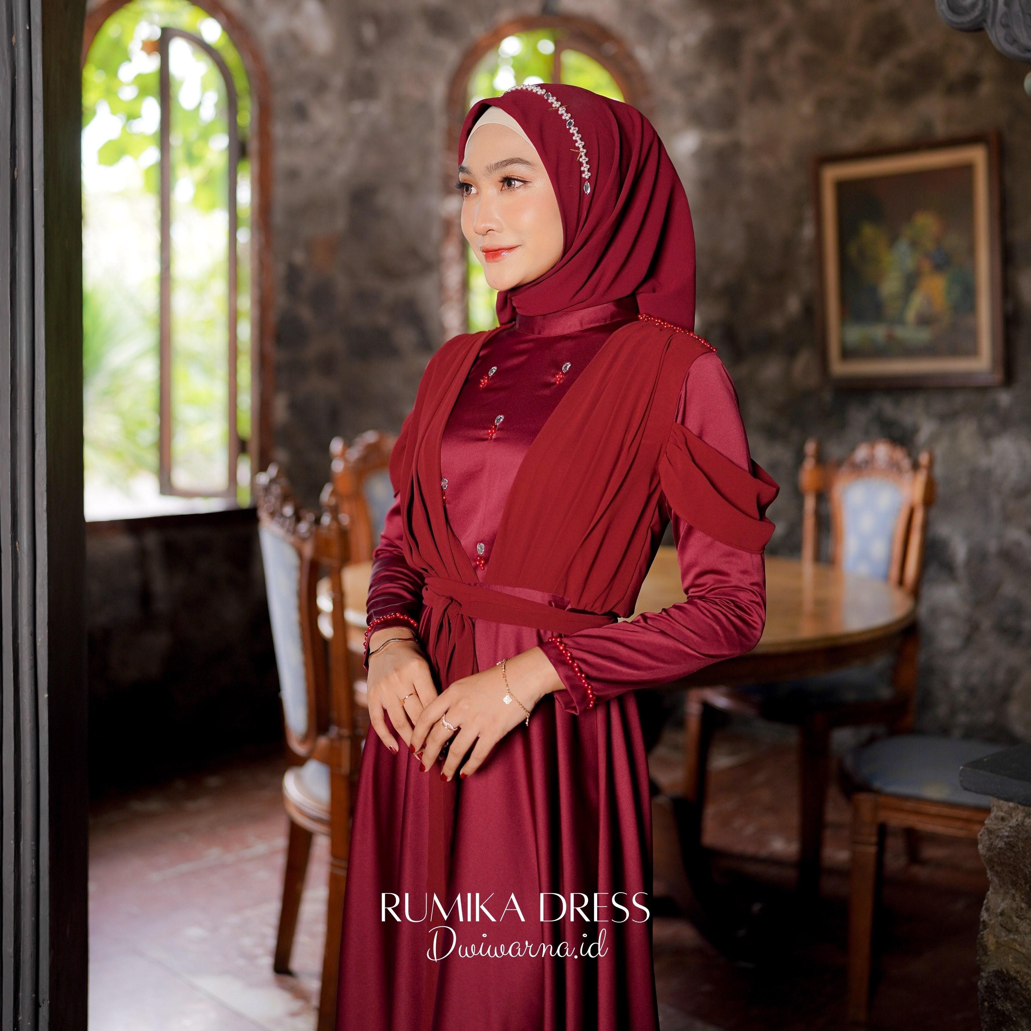 Rumika Dress Kondangan Terbaru Muslim Mutiara