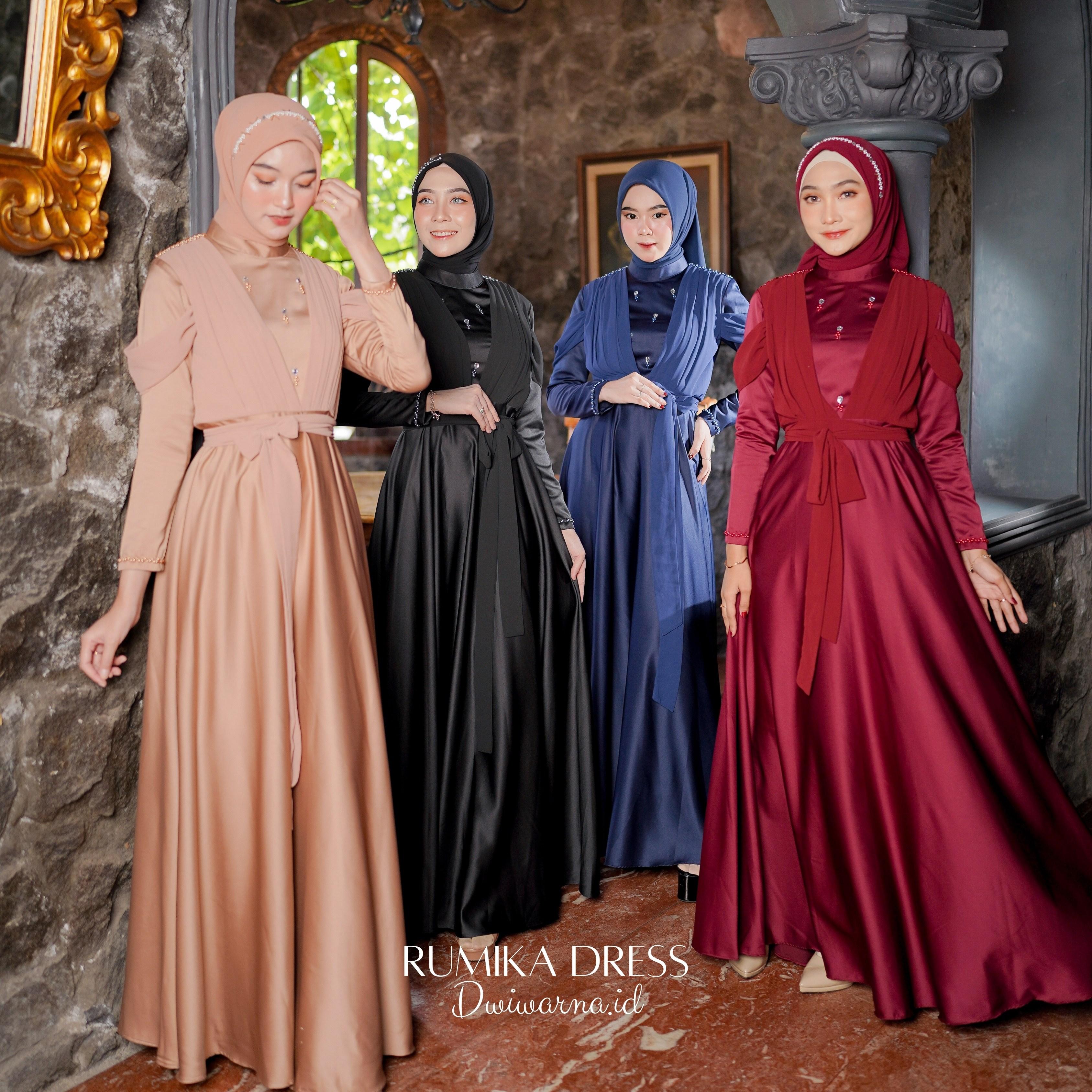 Rumika Dress Kondangan Terbaru Muslim Mutiara