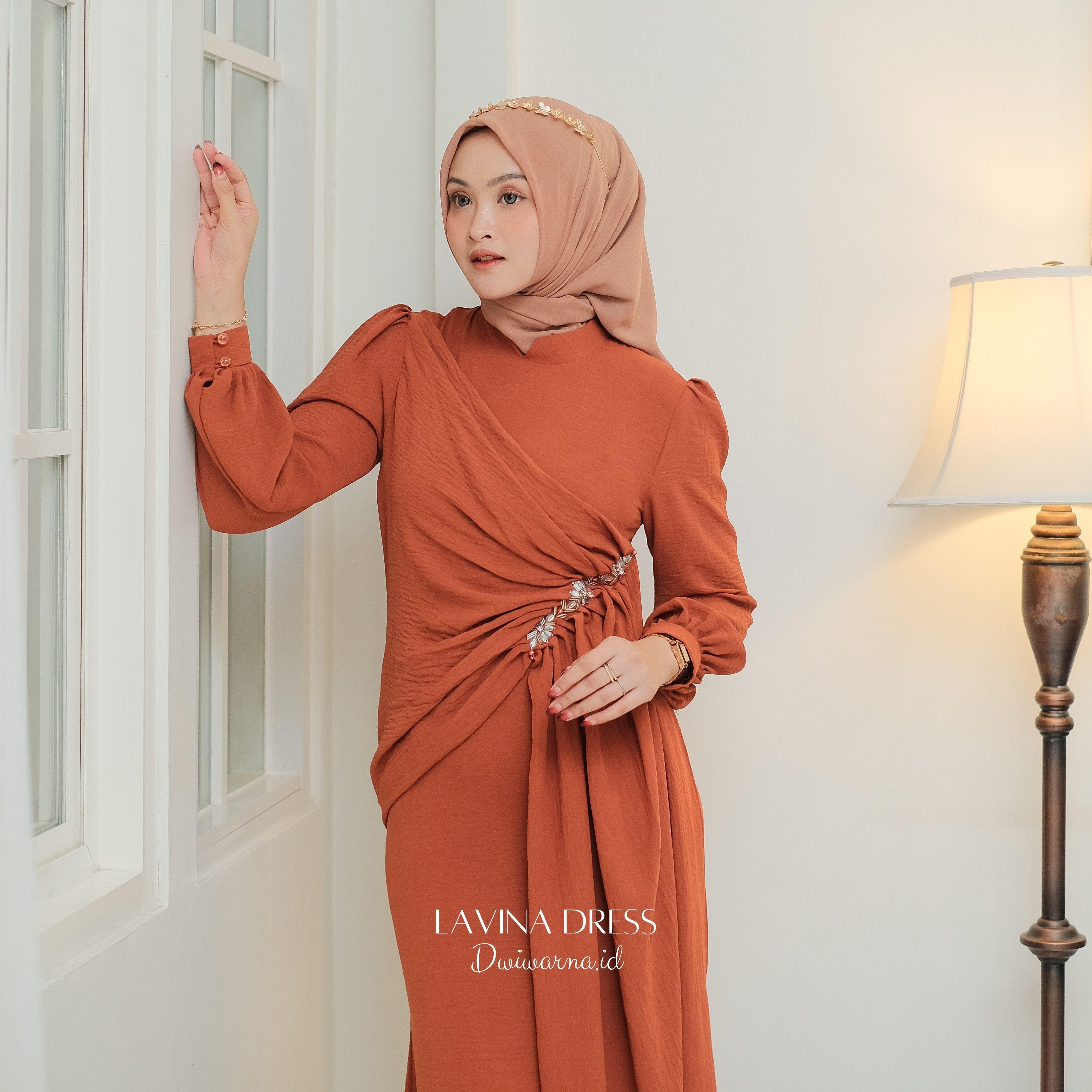 LAVINA Dress Kondangan Terbaru / Dress Pesta By Dwiwarna/ Dress Mermaid / Dress Payet / Dress Layer / Dress Polos Airflow Cantik