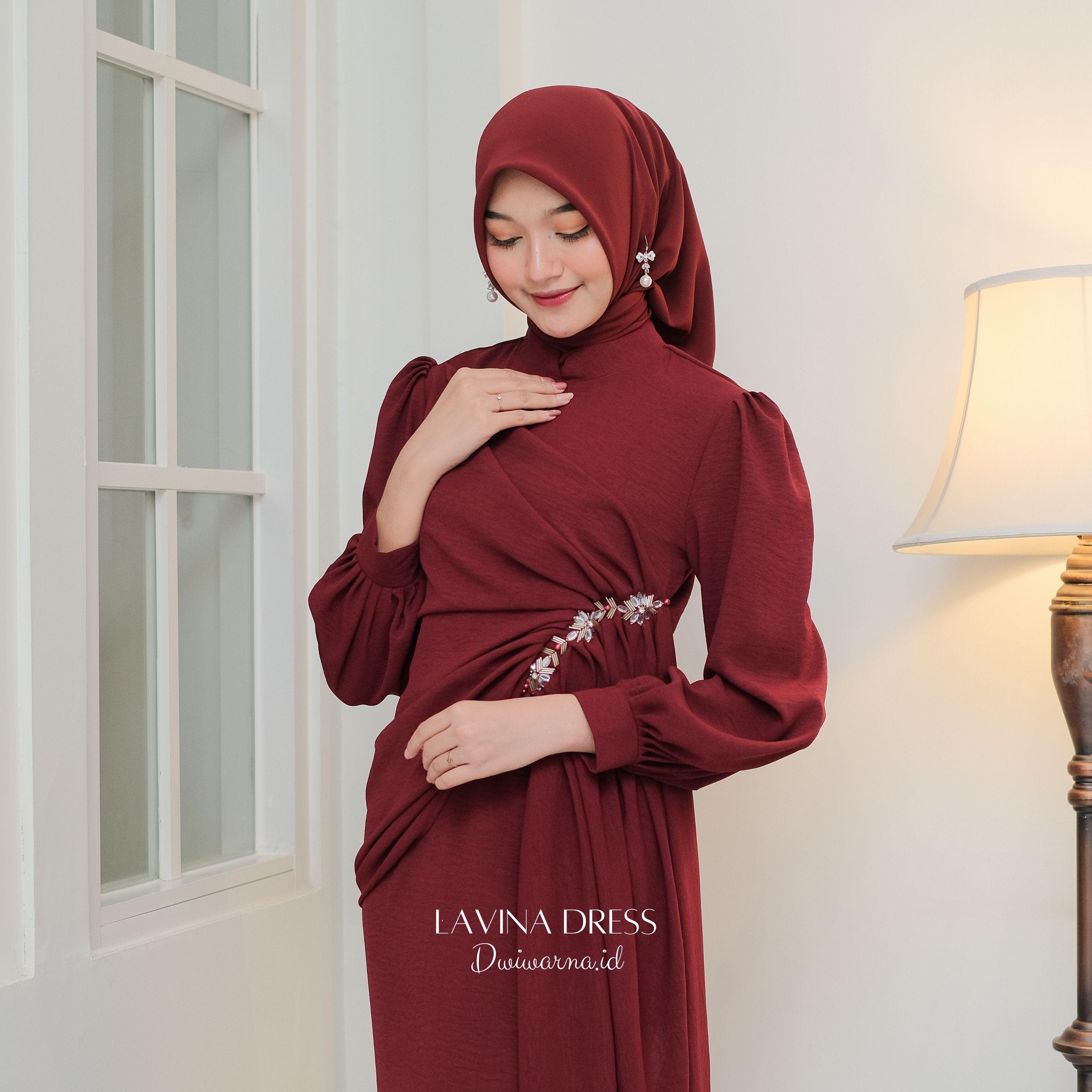 LAVINA Dress Kondangan Terbaru / Dress Pesta By Dwiwarna/ Dress Mermaid / Dress Payet / Dress Layer / Dress Polos Airflow Cantik