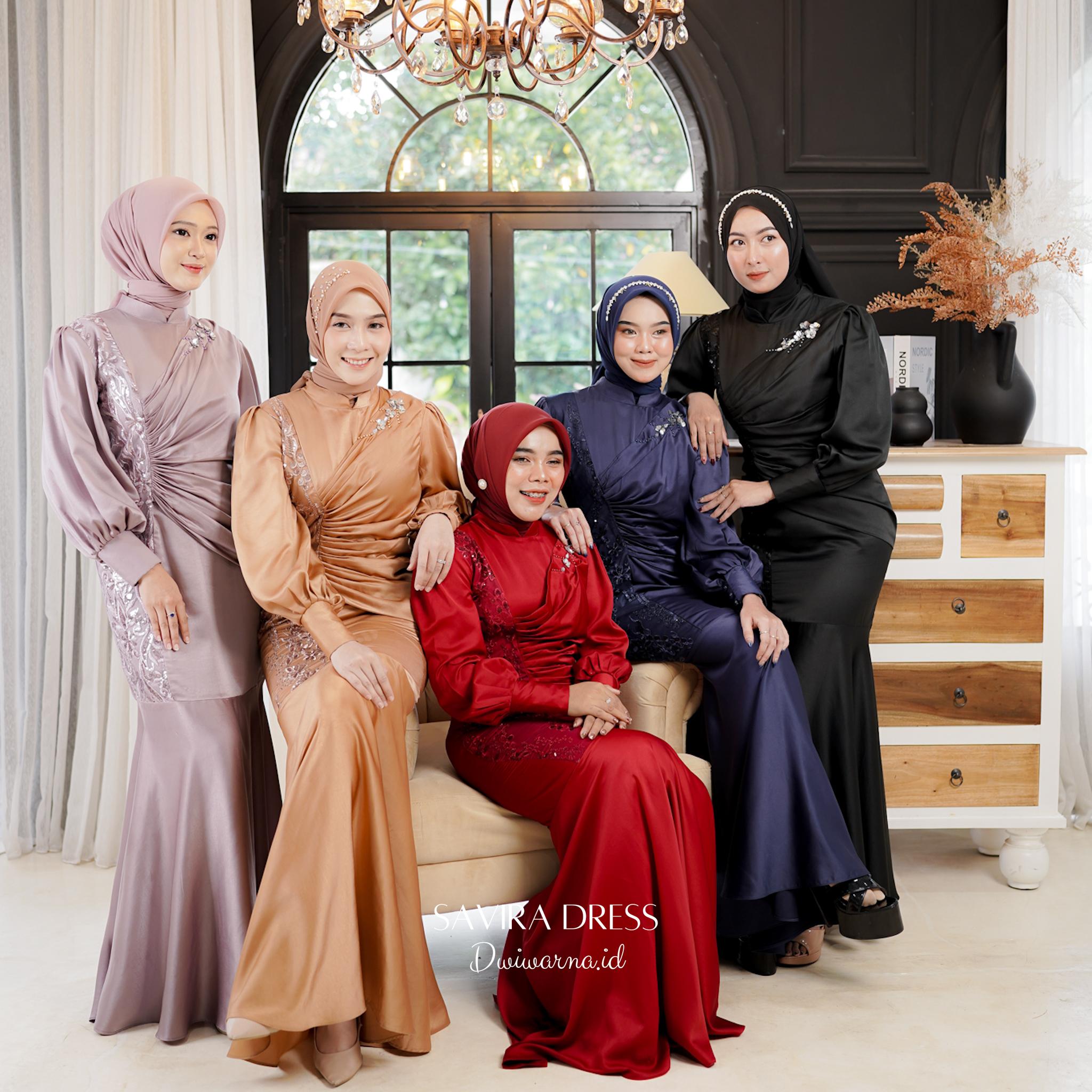 Savira Dress Kondangan Terbaru Mermaid Ekslusif Mewah Muslim