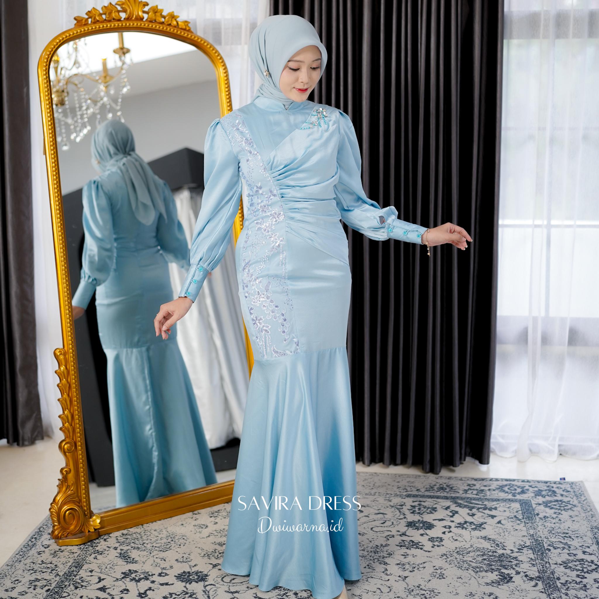 Savira Dress Kondangan Terbaru Mermaid Ekslusif Mewah Muslim