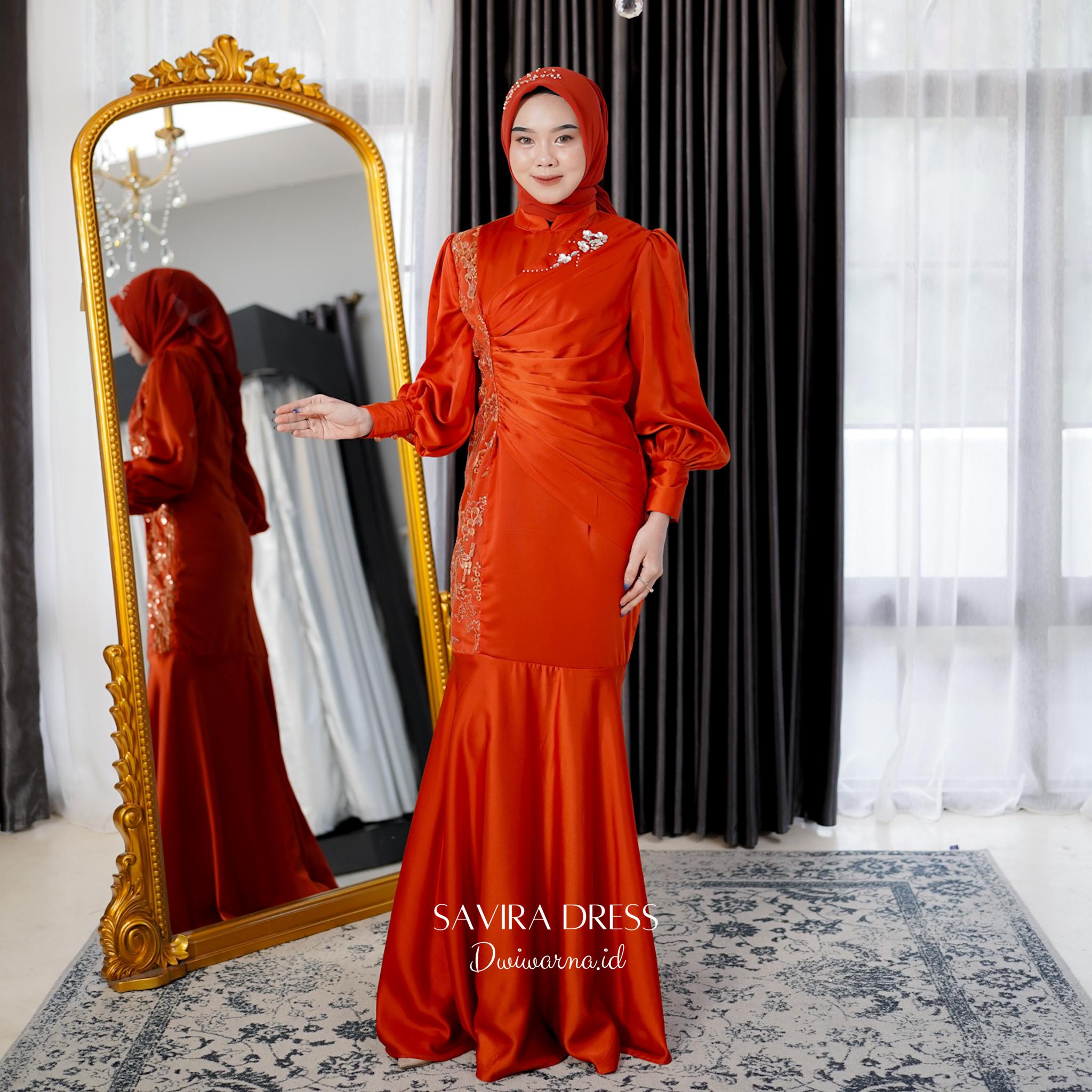 Savira Dress Kondangan Terbaru Mermaid Ekslusif Mewah Muslim