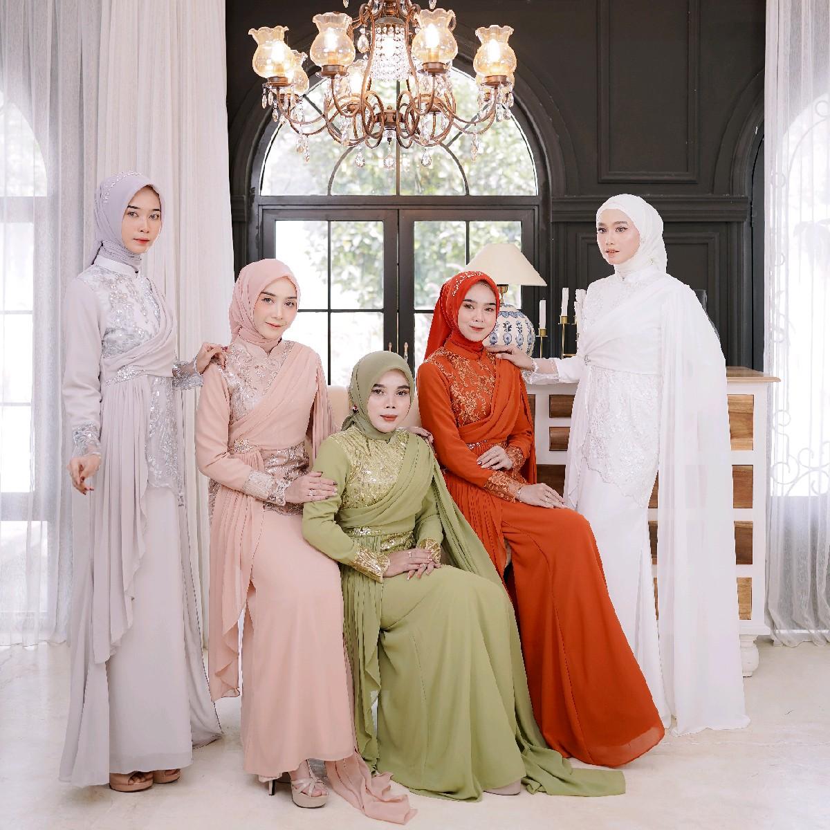 Zeylla Dress Kondangan Ekslusif by Dwiwarna Muslim Gamis  Pesta Wanita