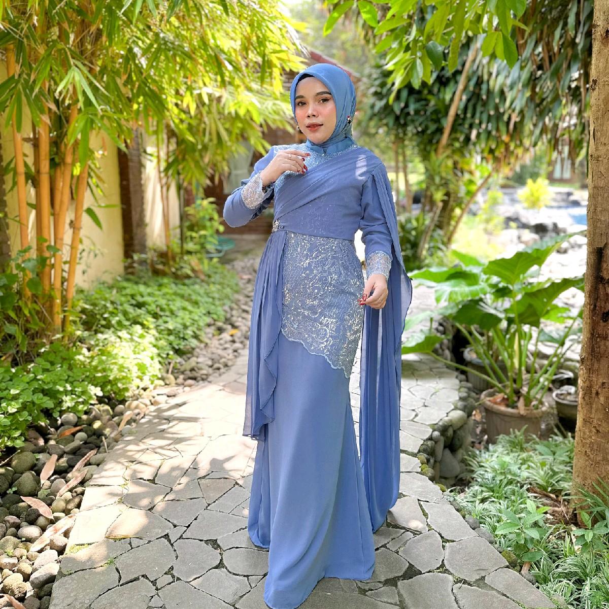 Zeylla Dress Kondangan Ekslusif by Dwiwarna Muslim Gamis  Pesta Wanita
