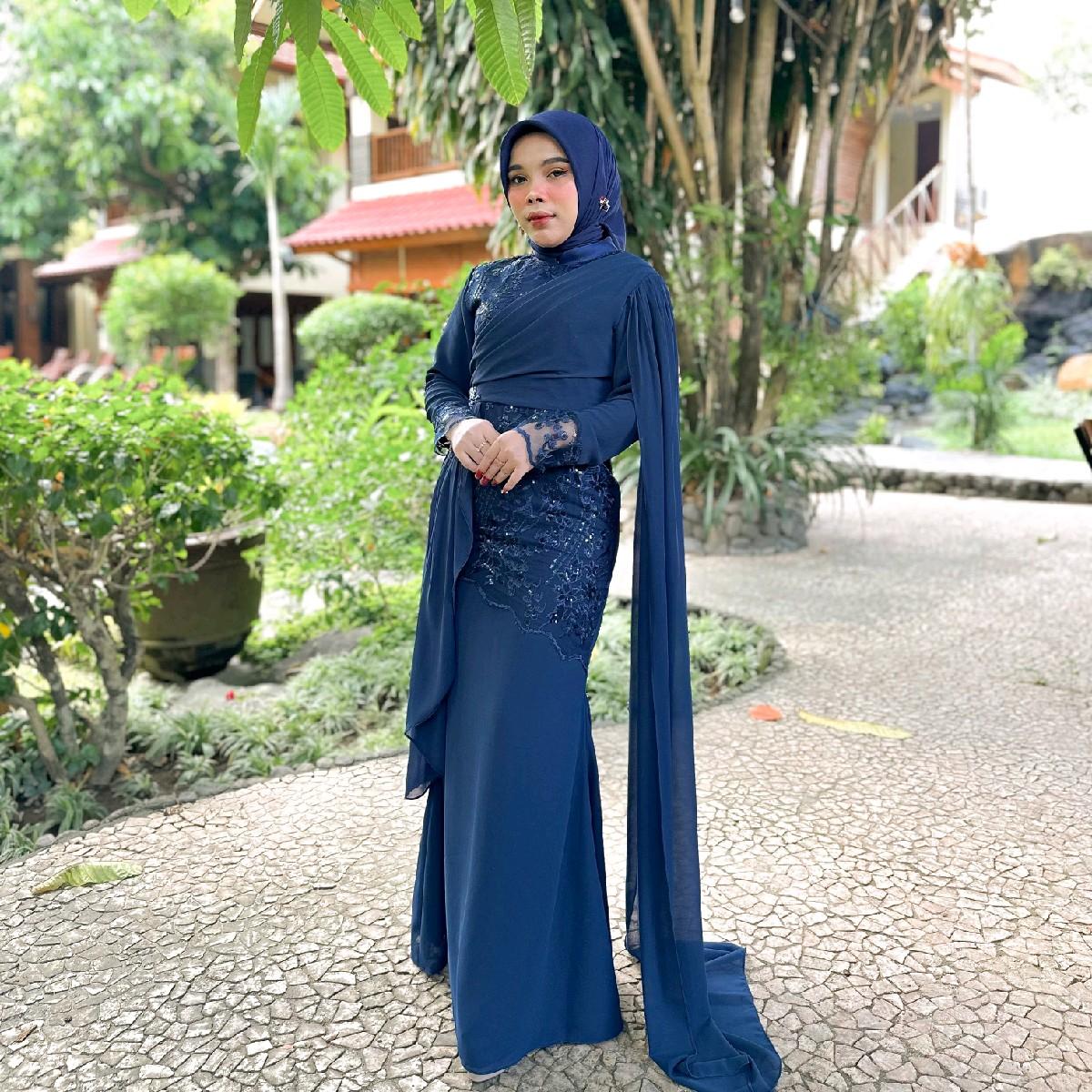Zeylla Dress Kondangan Ekslusif by Dwiwarna Muslim Gamis  Pesta Wanita