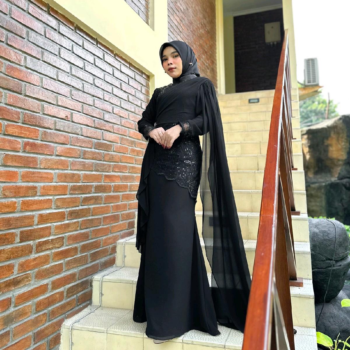 Zeylla Dress Kondangan Ekslusif by Dwiwarna Muslim Gamis  Pesta Wanita