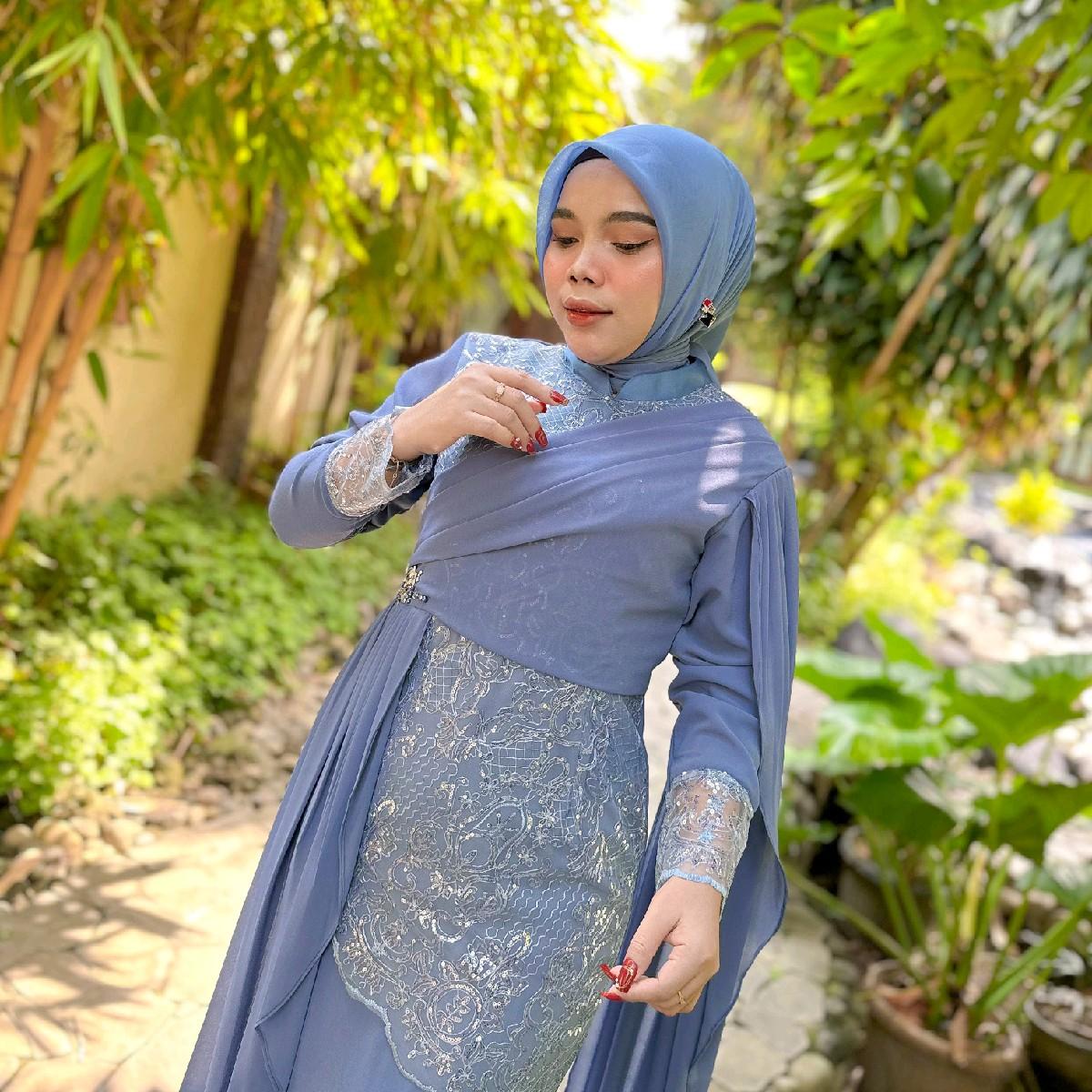 Zeylla Dress Kondangan Ekslusif by Dwiwarna Muslim Gamis  Pesta Wanita