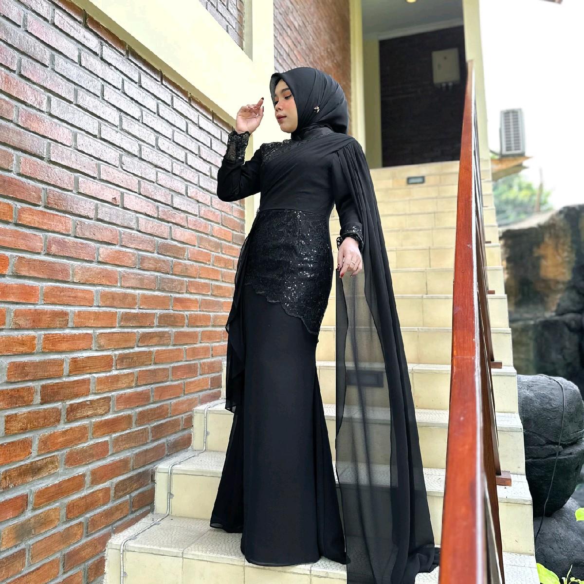 Zeylla Dress Kondangan Ekslusif by Dwiwarna Muslim Gamis  Pesta Wanita