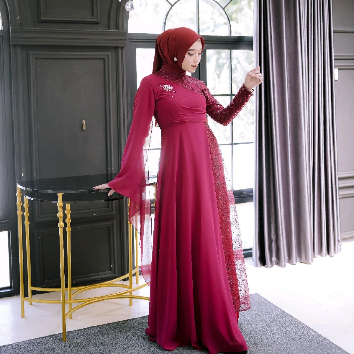 Zannia Dress Kondangan Brukat / Cerruti / Payet / by Dwiwarna