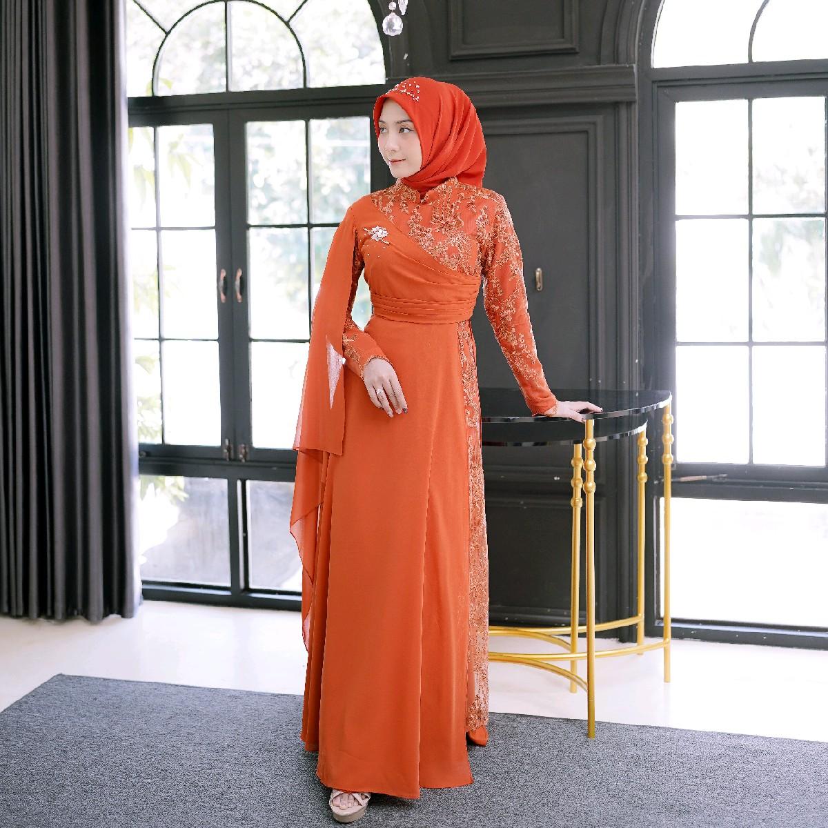 Zannia Dress Kondangan Brukat / Cerruti / Payet / by Dwiwarna