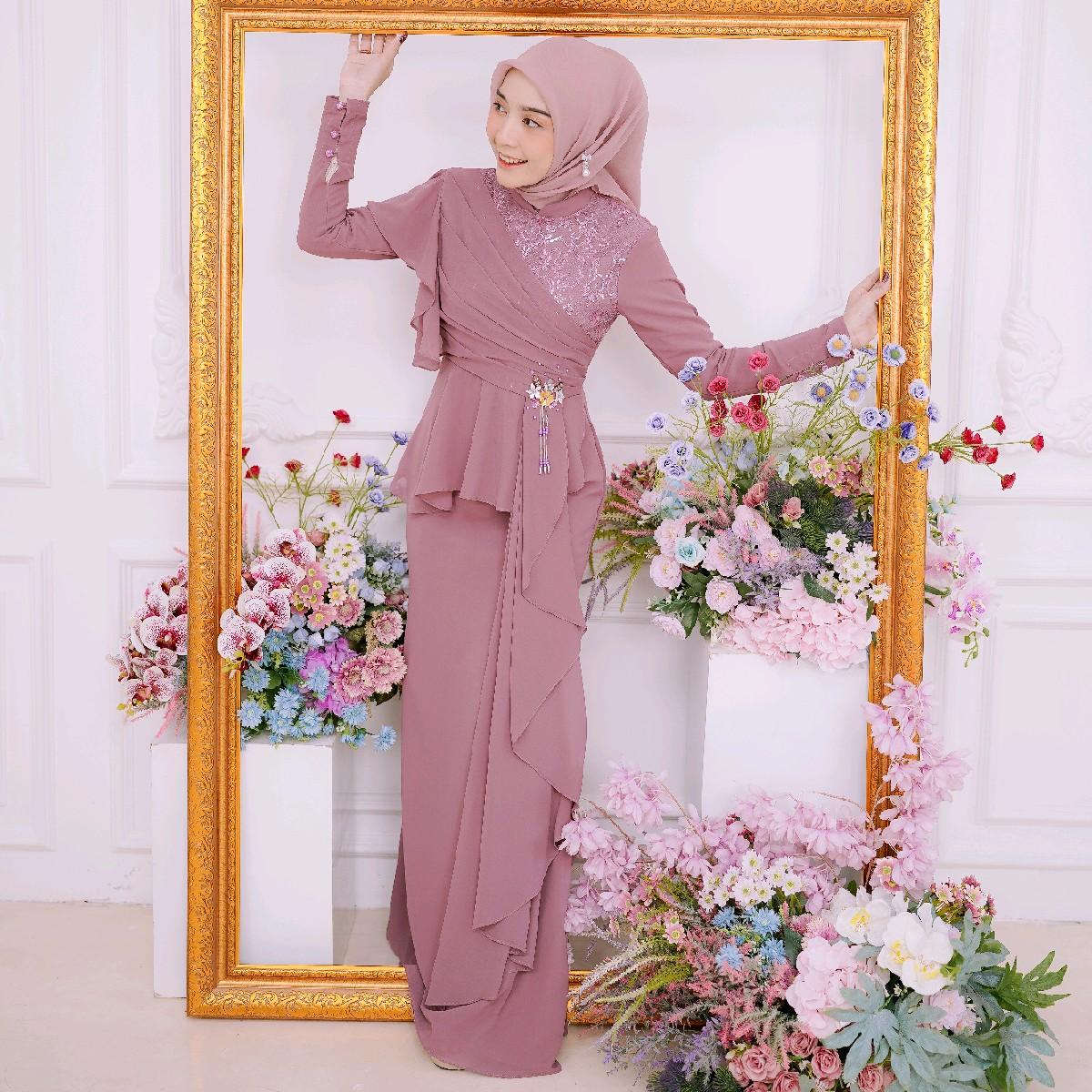 Talisha Dress Kondangan Brukat / Payet by Dwiwarna