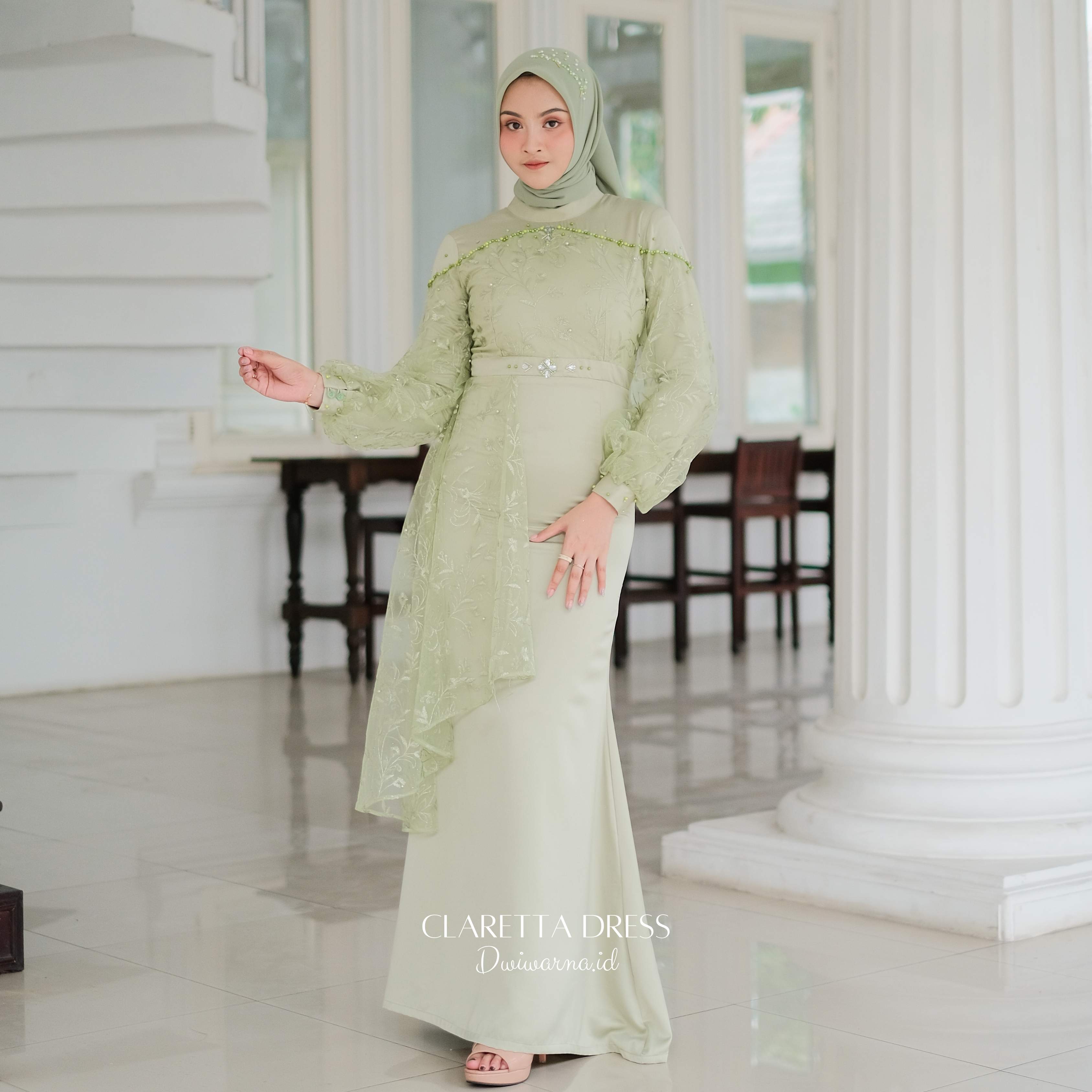 Claretta Dress Kondangan by Dwiwarna Gaun Muslim