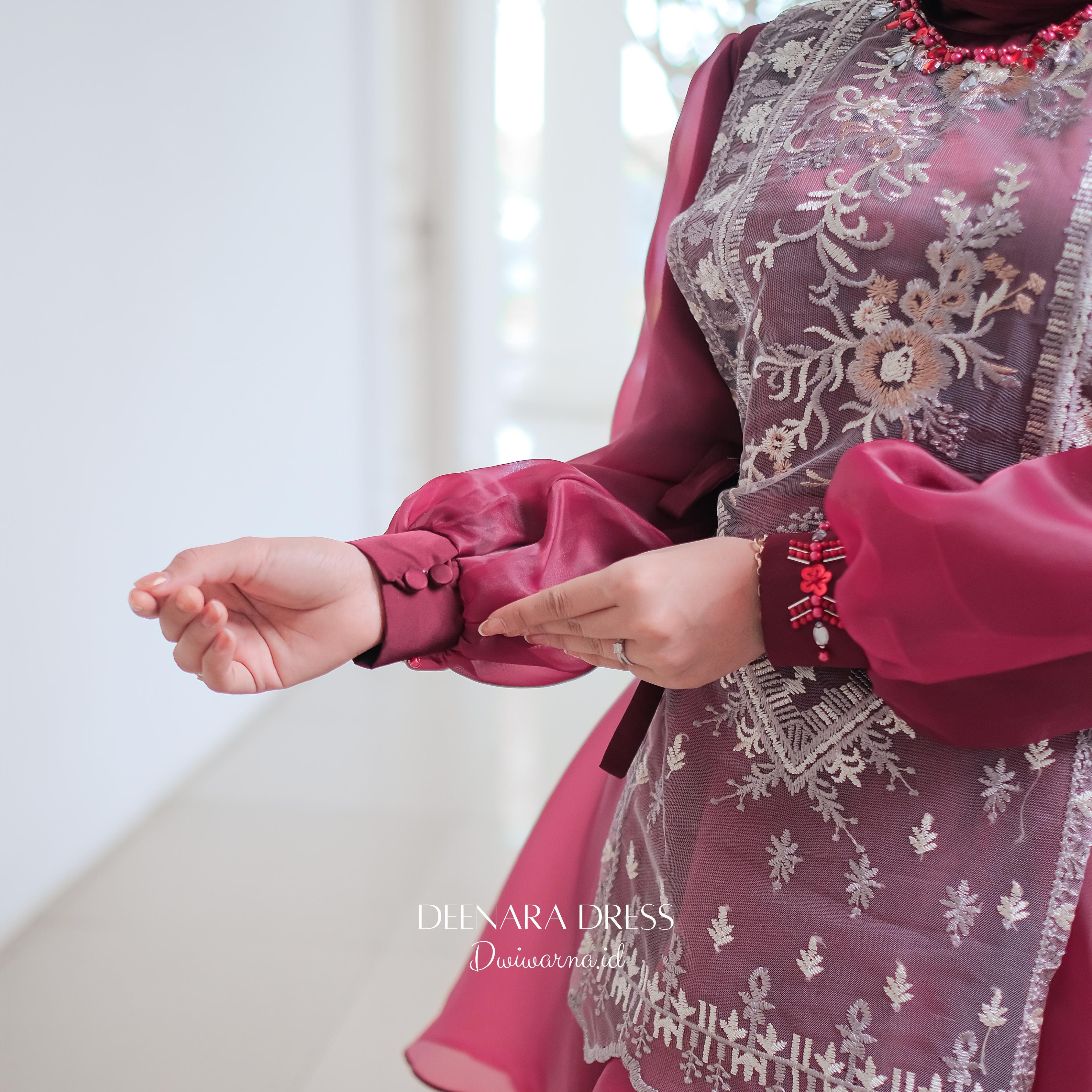 Deenara Dress Kondangan By Dwiwarna | Dress Brukat | Dress Payet | Dress Lebaran Cantik Gaun