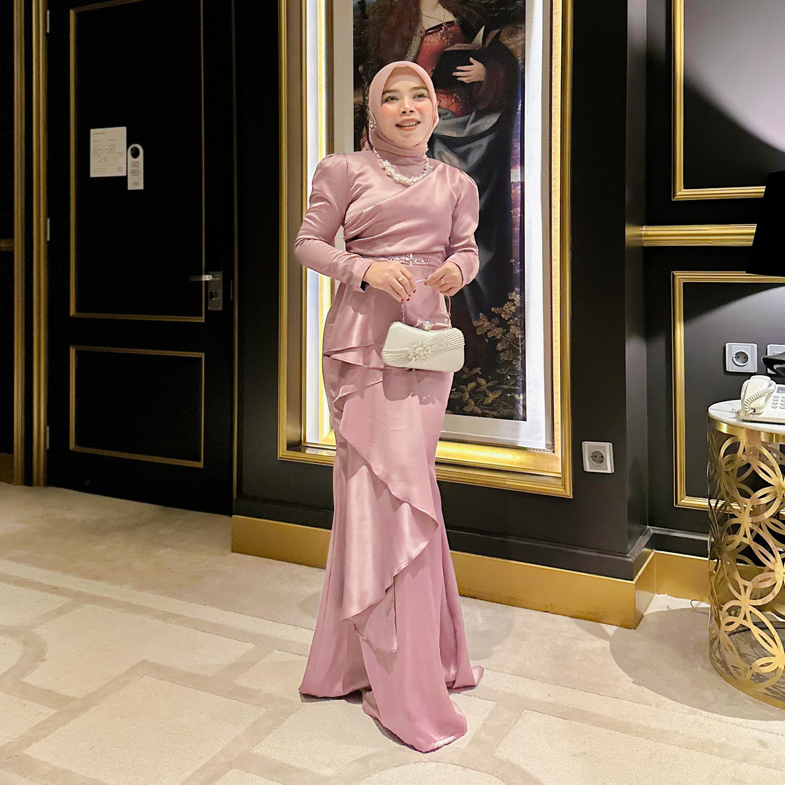 Kayra Dress Kondangan by Dwiwarna Muslim Wanita Cantik Gamis Pesta Formal