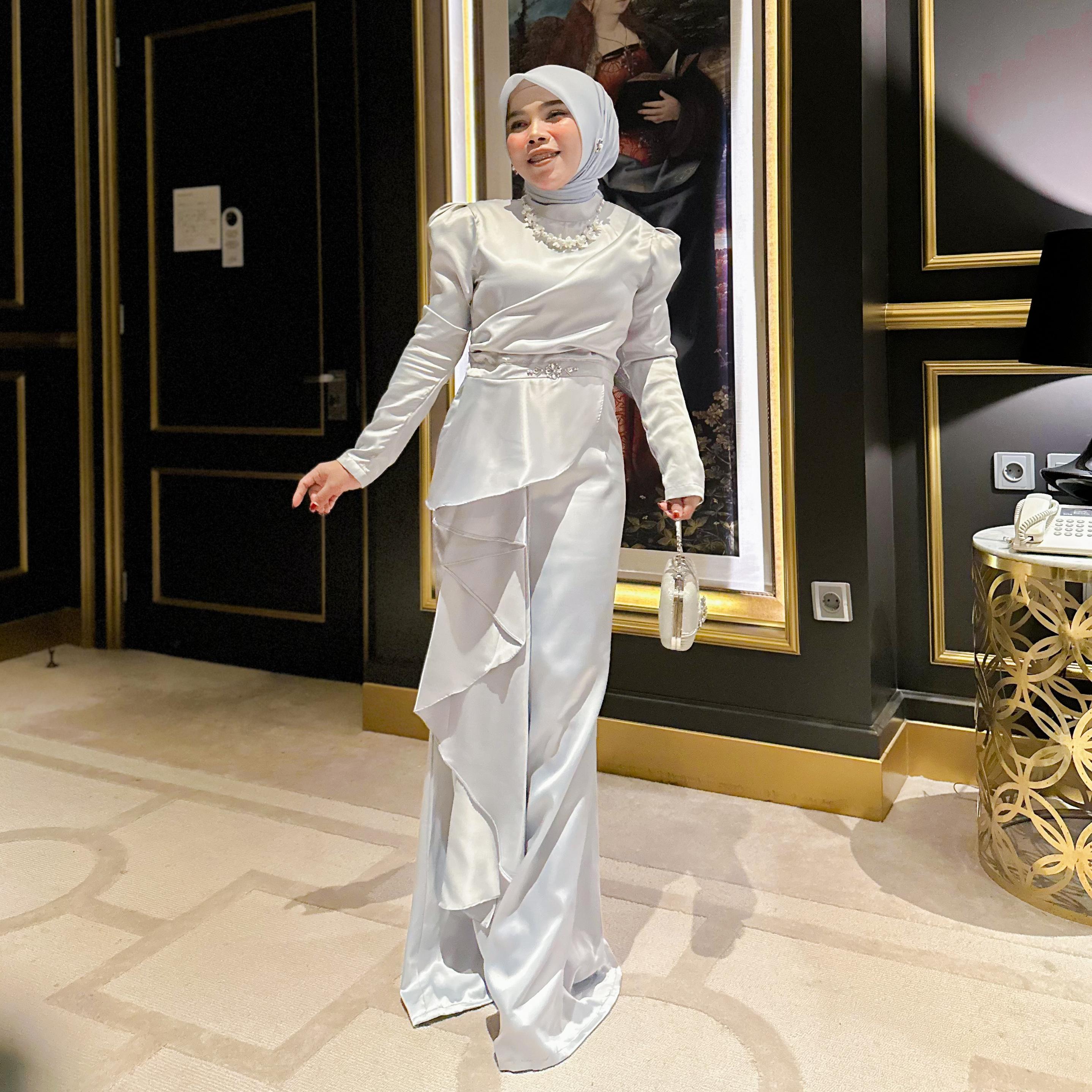 Kayra Dress Kondangan by Dwiwarna Muslim Wanita Cantik Gamis Pesta Formal