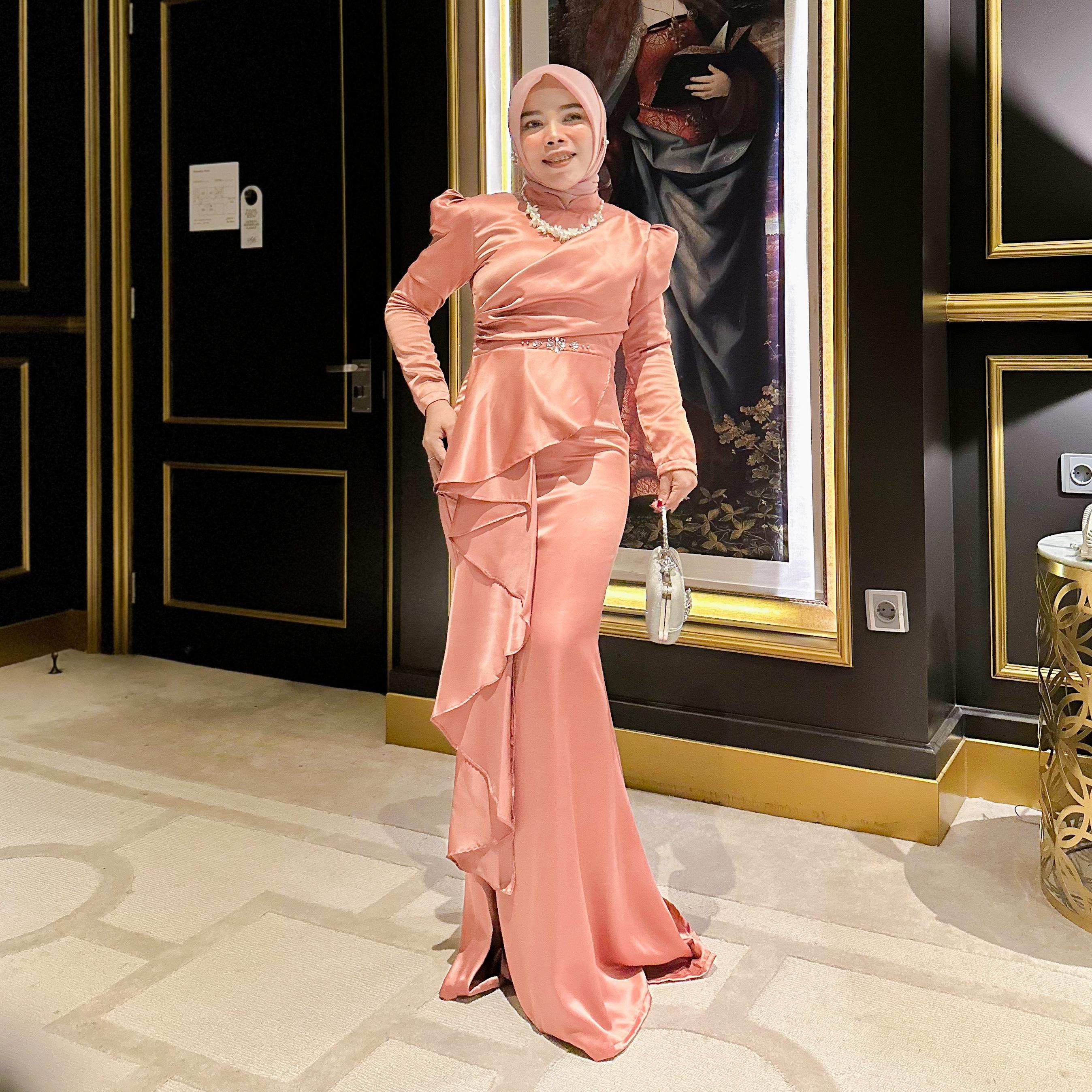 Kayra Dress Kondangan by Dwiwarna Muslim Wanita Cantik Gamis Pesta Formal