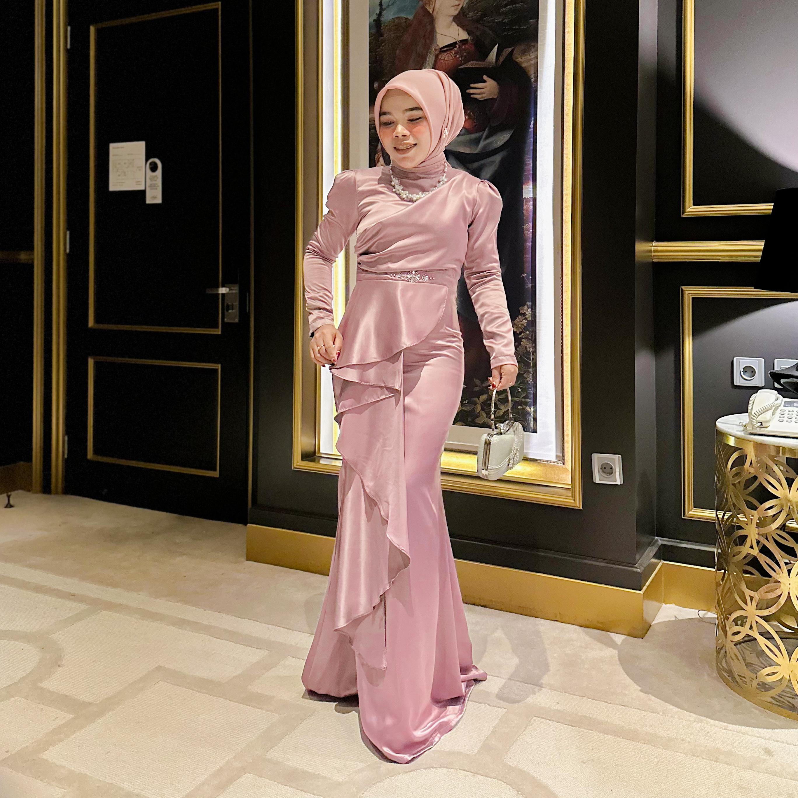 Kayra Dress Kondangan by Dwiwarna Muslim Wanita Cantik Gamis Pesta Formal