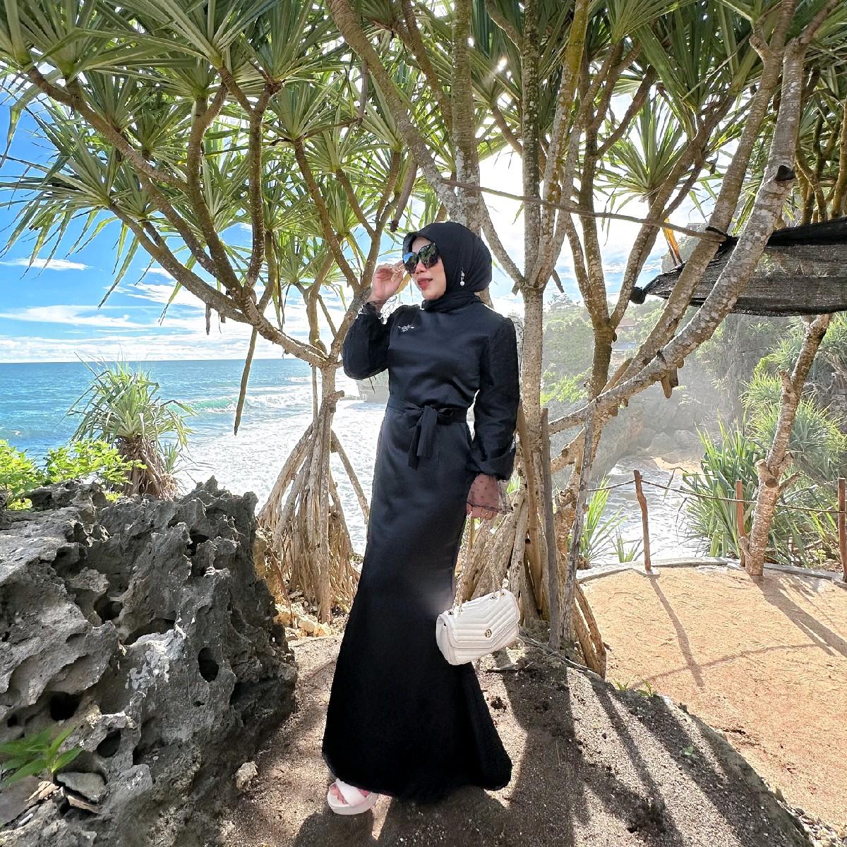 Zirra Dress Kondangan By Dwiwarna Gaun Muslim Nyaman Panjang