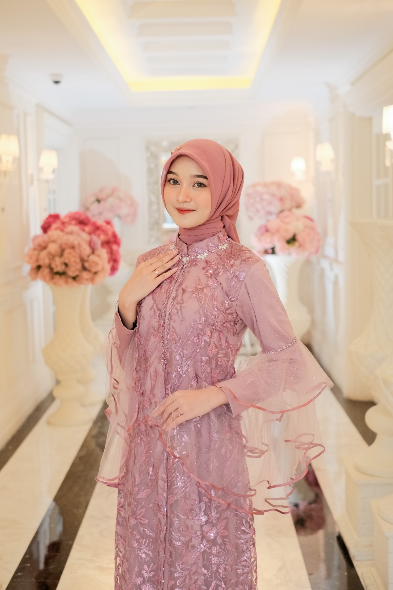Shaffiya Dress Lebaran Ekslusif Brukat Tile Sugar by Dwiwarna