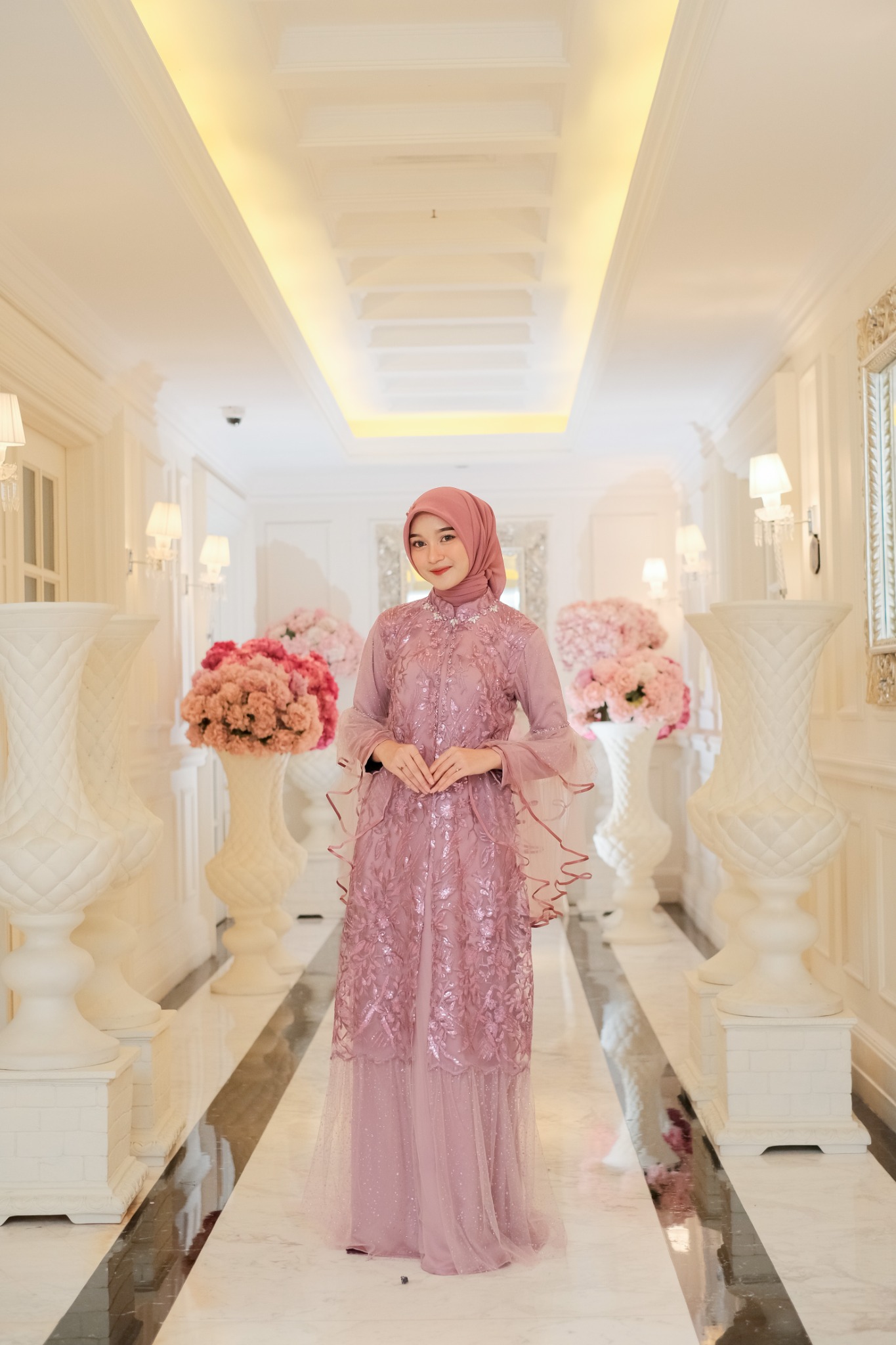 Shaffiya Dress Lebaran Ekslusif Brukat Tile Sugar by Dwiwarna
