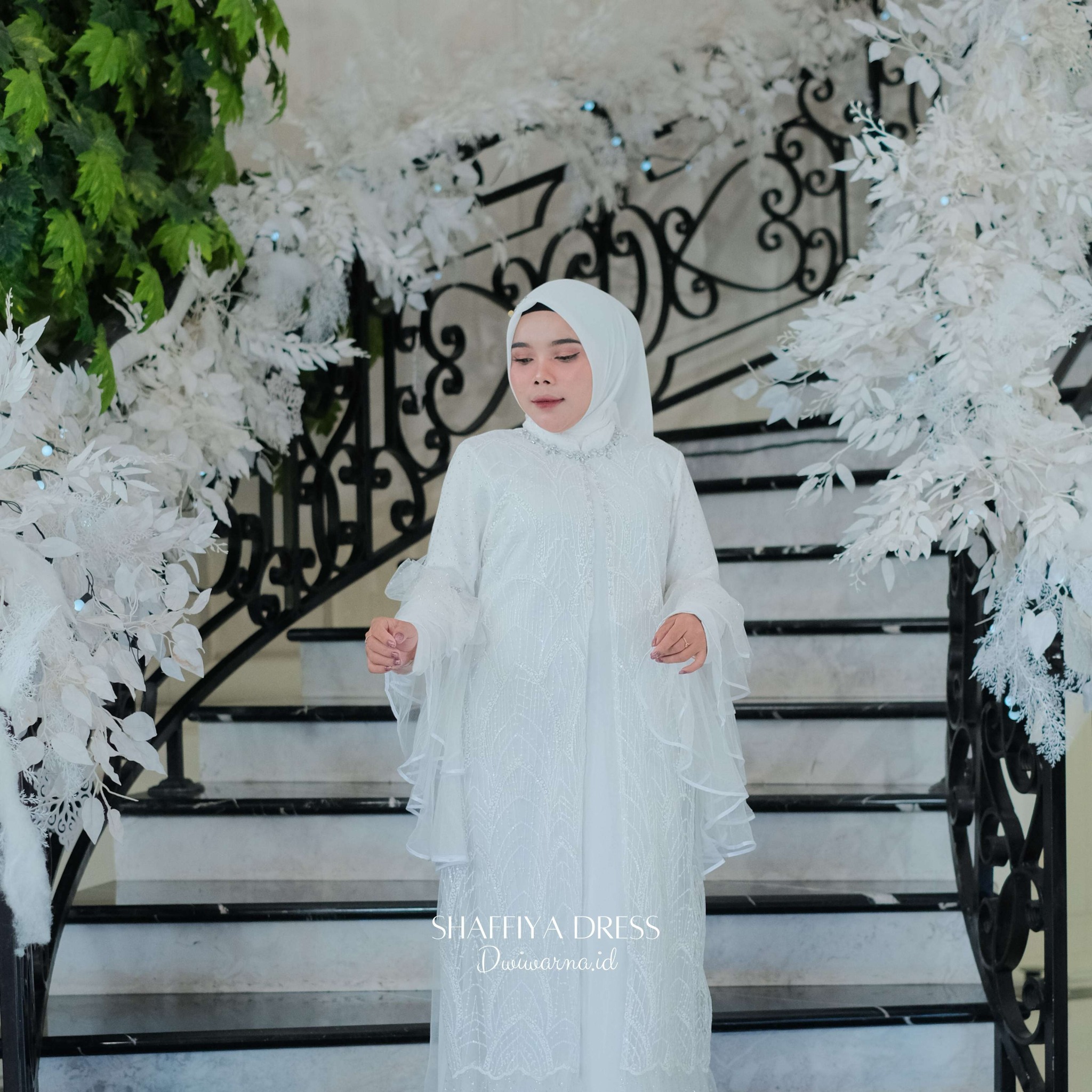 Shaffiya Dress Lebaran Ekslusif Brukat Tile Sugar by Dwiwarna