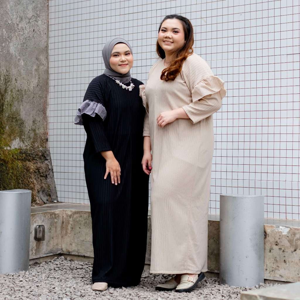 Caris Oversize Knit Dress – Gamis Muslim – Dress Knit Jumbo – Gamis Busui