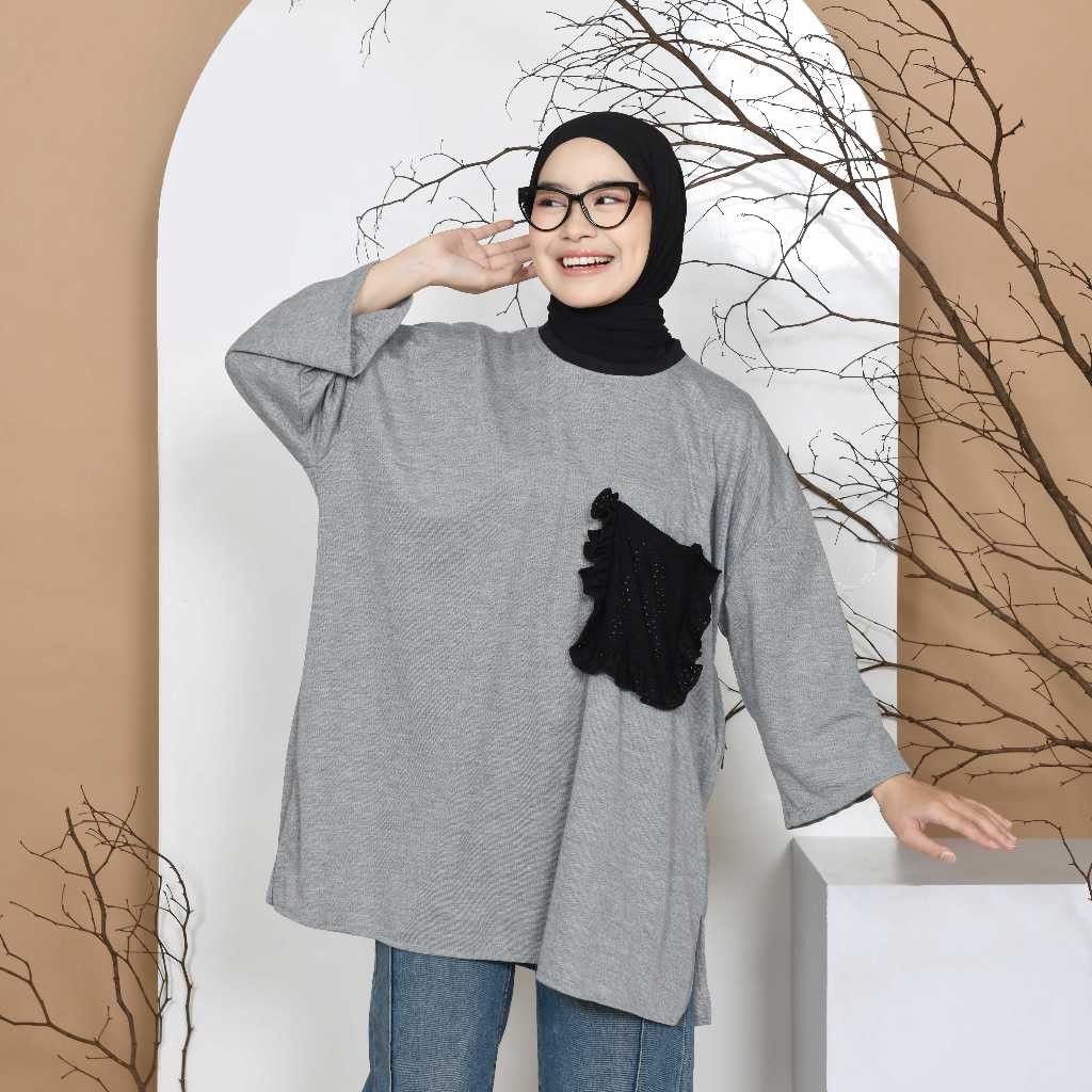 Mybamus Olin Oversize Tops - Kaos Bigsize - Atasan Oversize Wanita