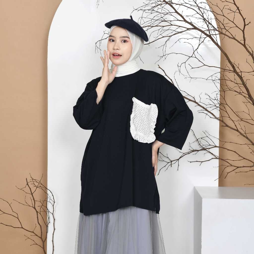 Mybamus Olin Oversize Tops - Kaos Bigsize - Atasan Oversize Wanita