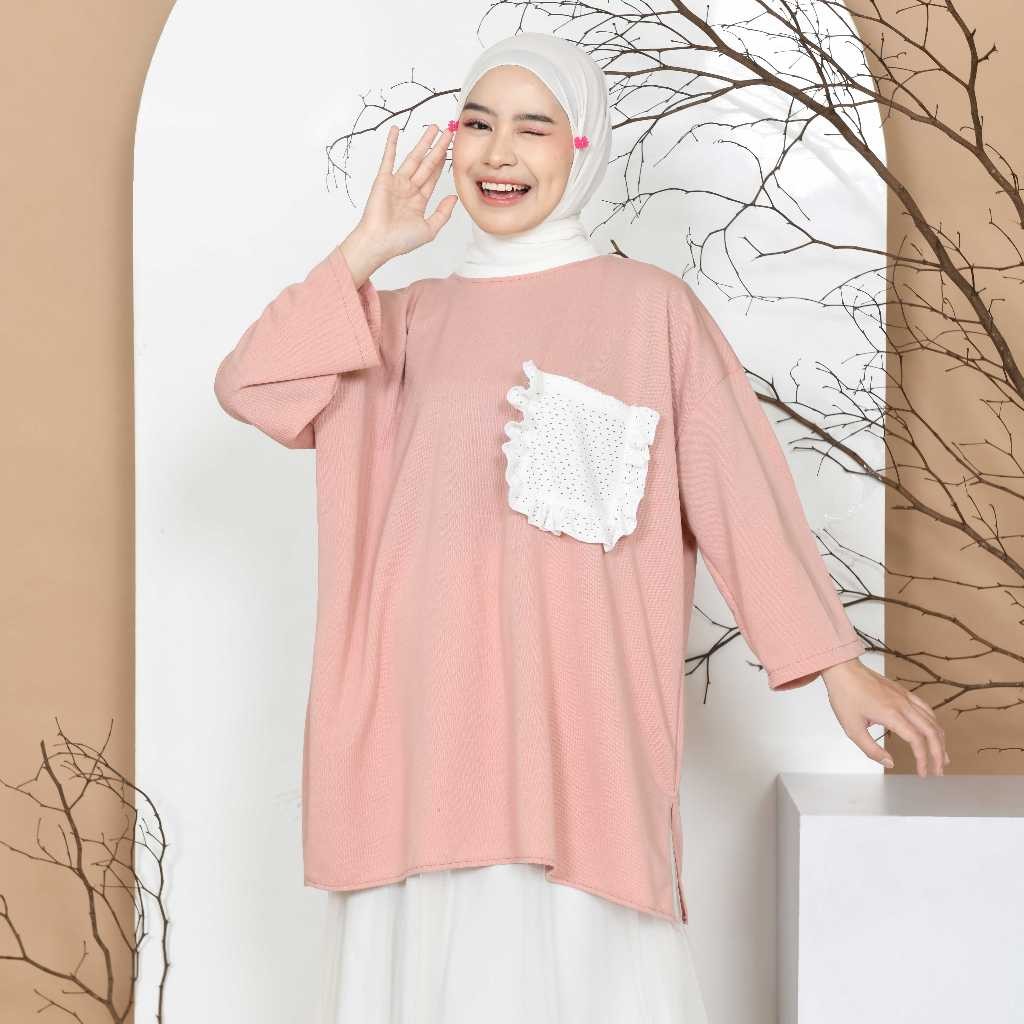 Mybamus Olin Oversize Tops - Kaos Bigsize - Atasan Oversize Wanita