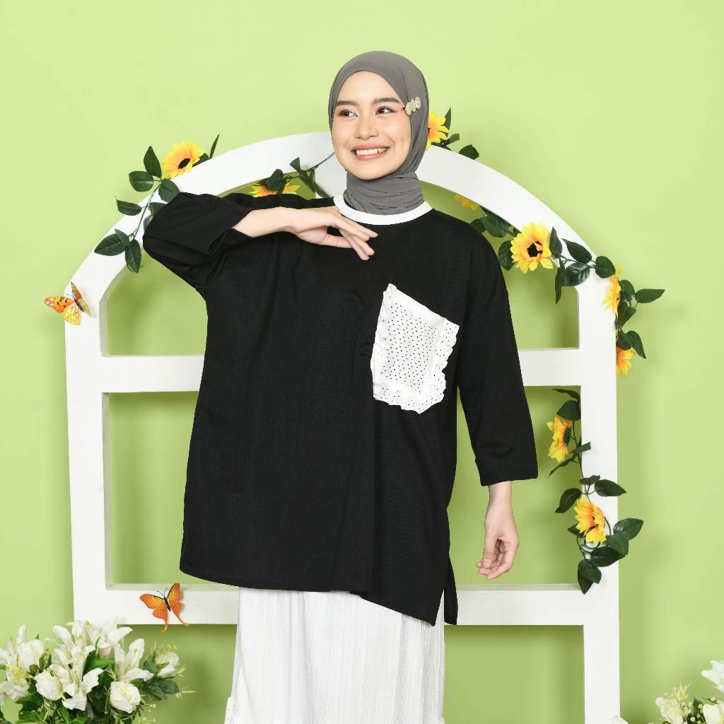 Mybamus Olin Oversize Tops - Kaos Bigsize - Atasan Oversize Wanita