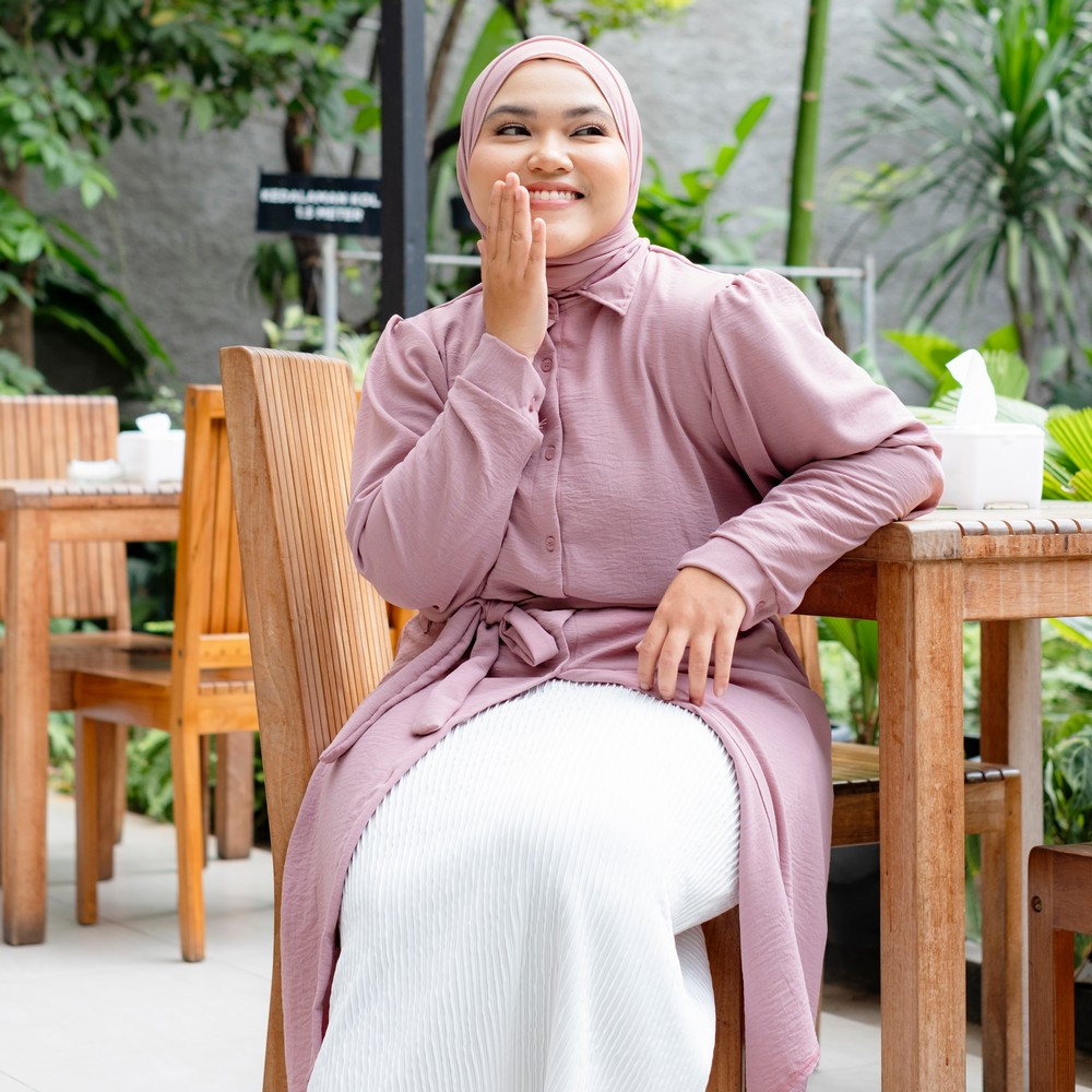 Veona Midi Dress - Kemeja Balloon Panjang - Kemeja Kerja