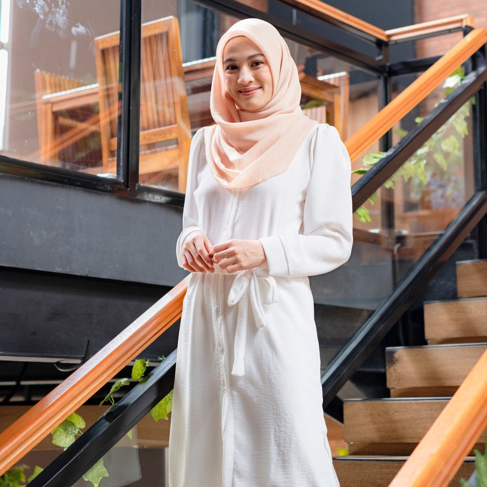 Veona Midi Dress - Kemeja Balloon Panjang - Kemeja Kerja