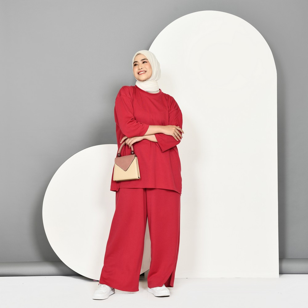 Gilda Priyadi - One Set Oversize Free Tali Belt - Setelan Baju Wanita Jumbo
